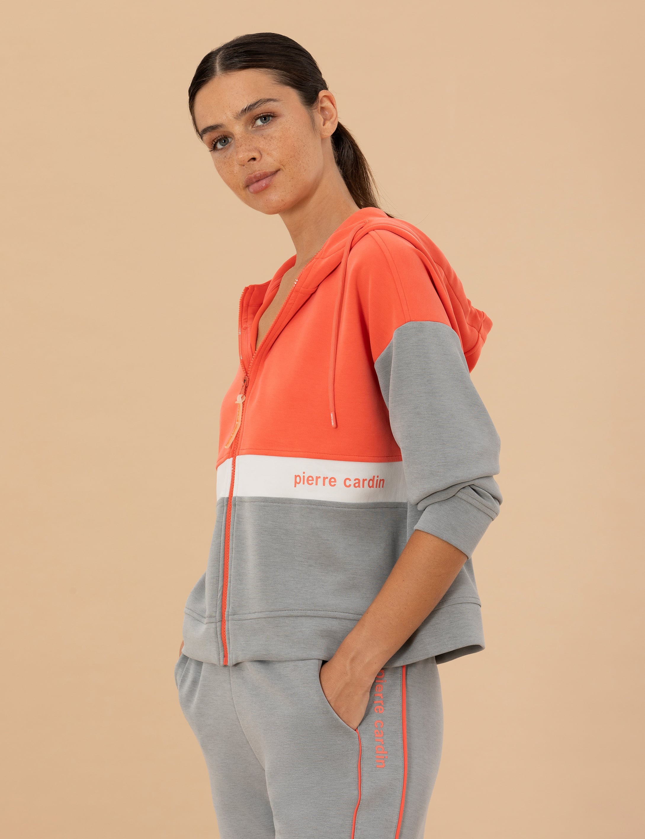 Gri Melanj Crop Top Örme Hırka