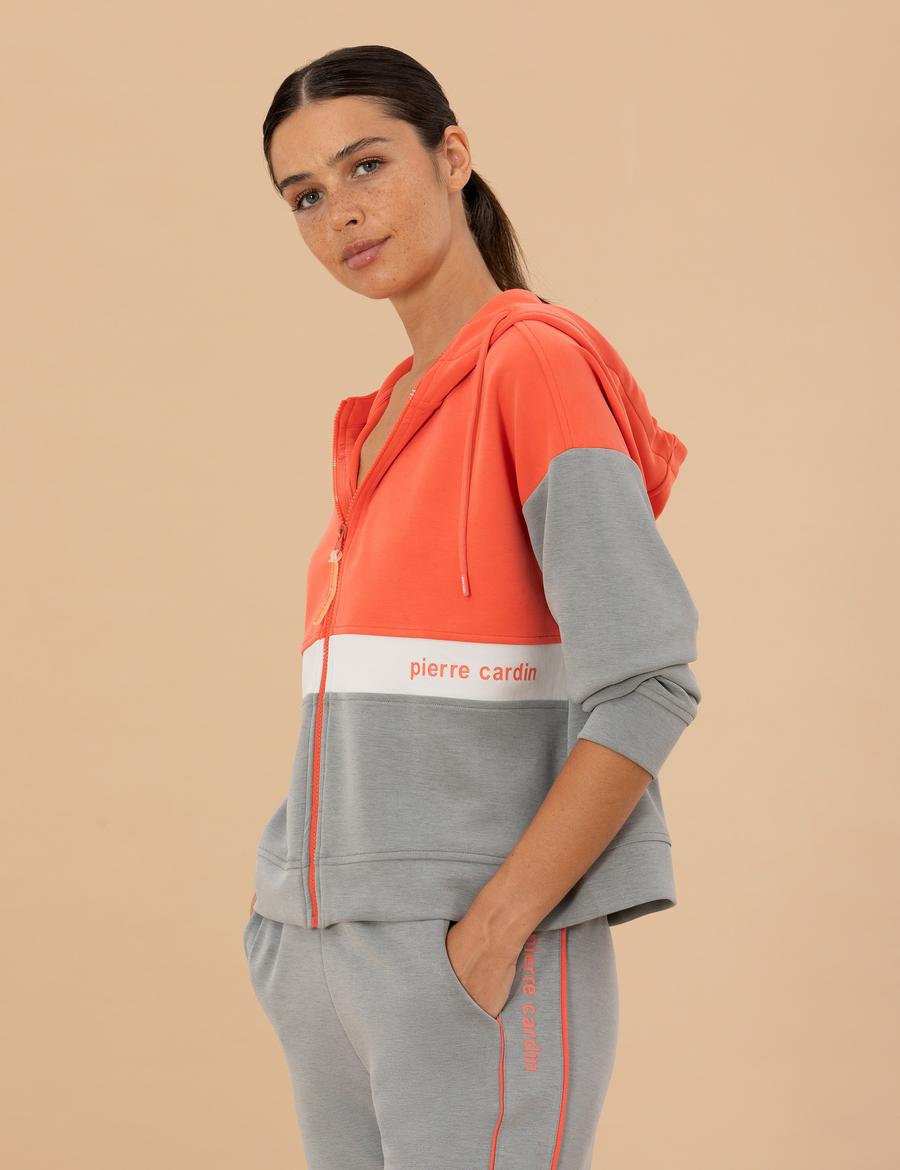 Gri Melanj Crop Top Örme Hırka