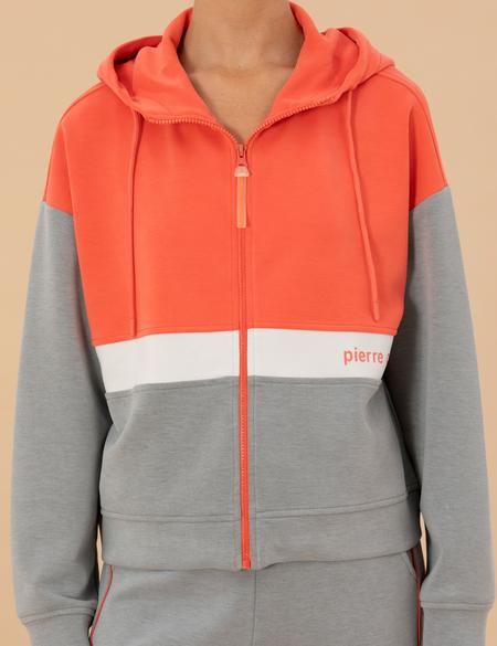 Gri Melanj Crop Top Örme Hırka - 50253649011