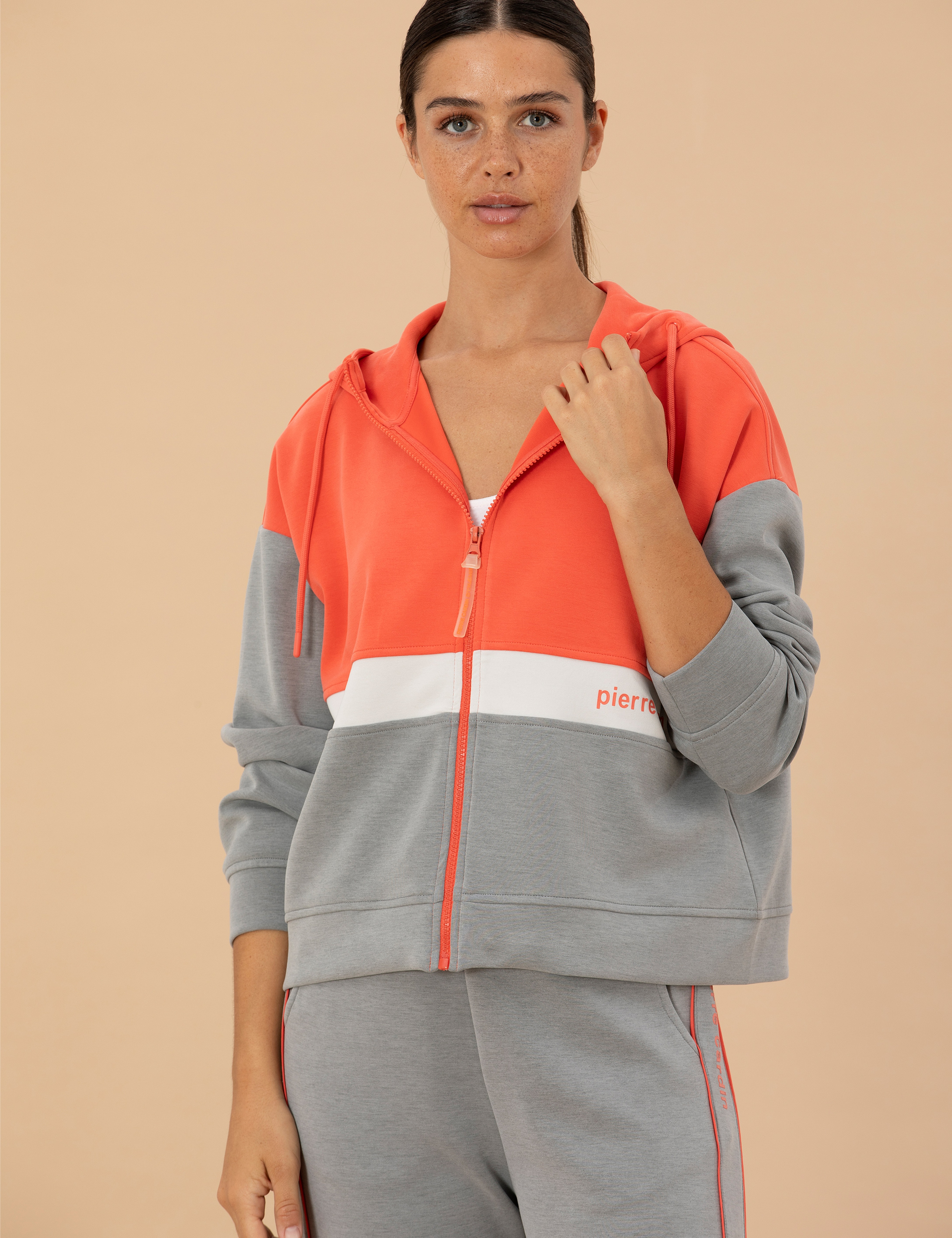 Gri Melanj Crop Top Örme Hırka