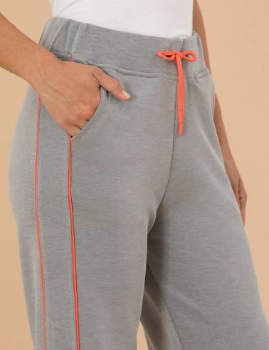 Gri Melanj Loose Fit Eşofman Altı