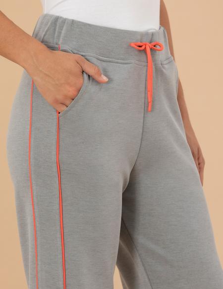 Gri Melanj Loose Fit Eşofman Altı - 50253814012