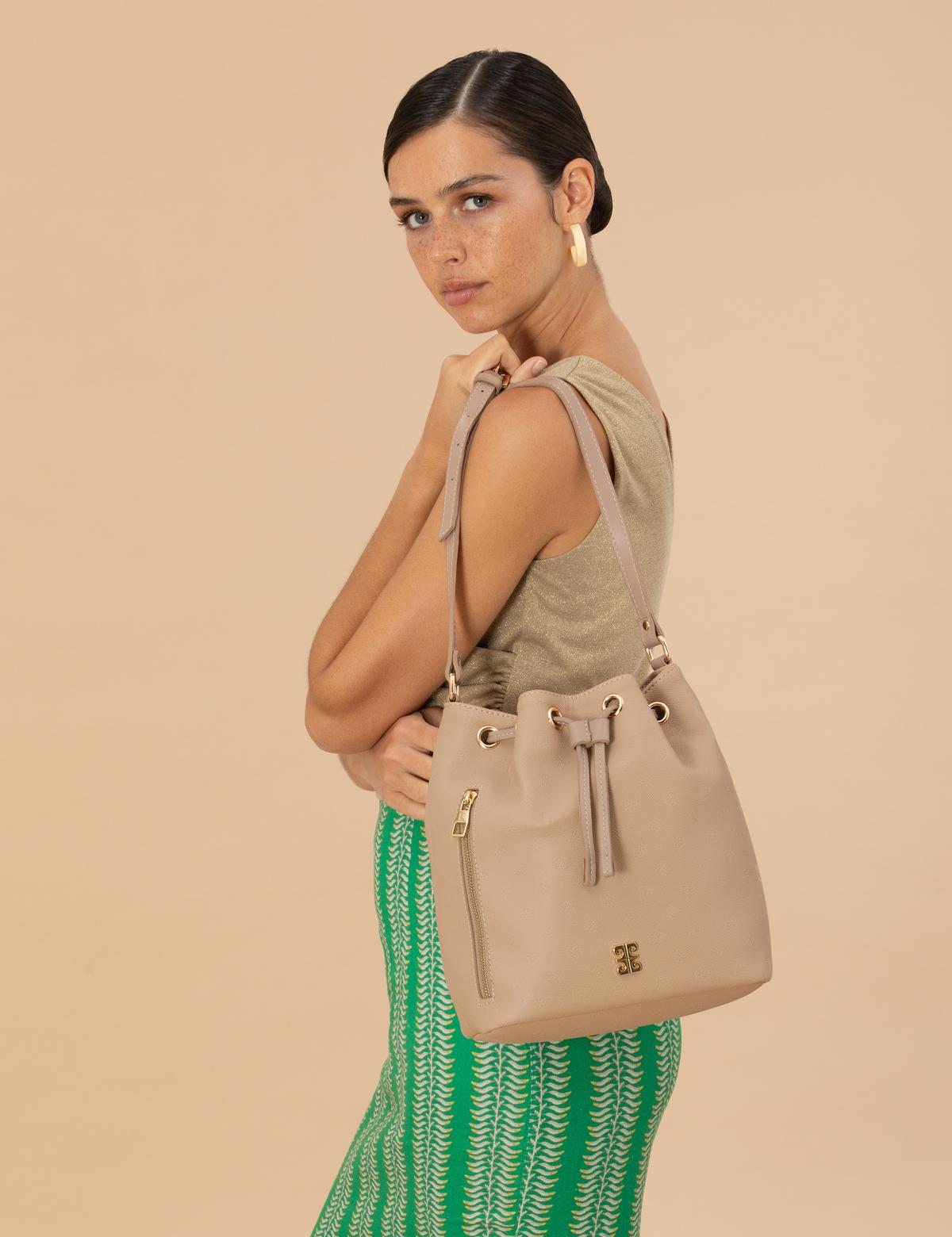 Kahverengi Büzgülü Çantası