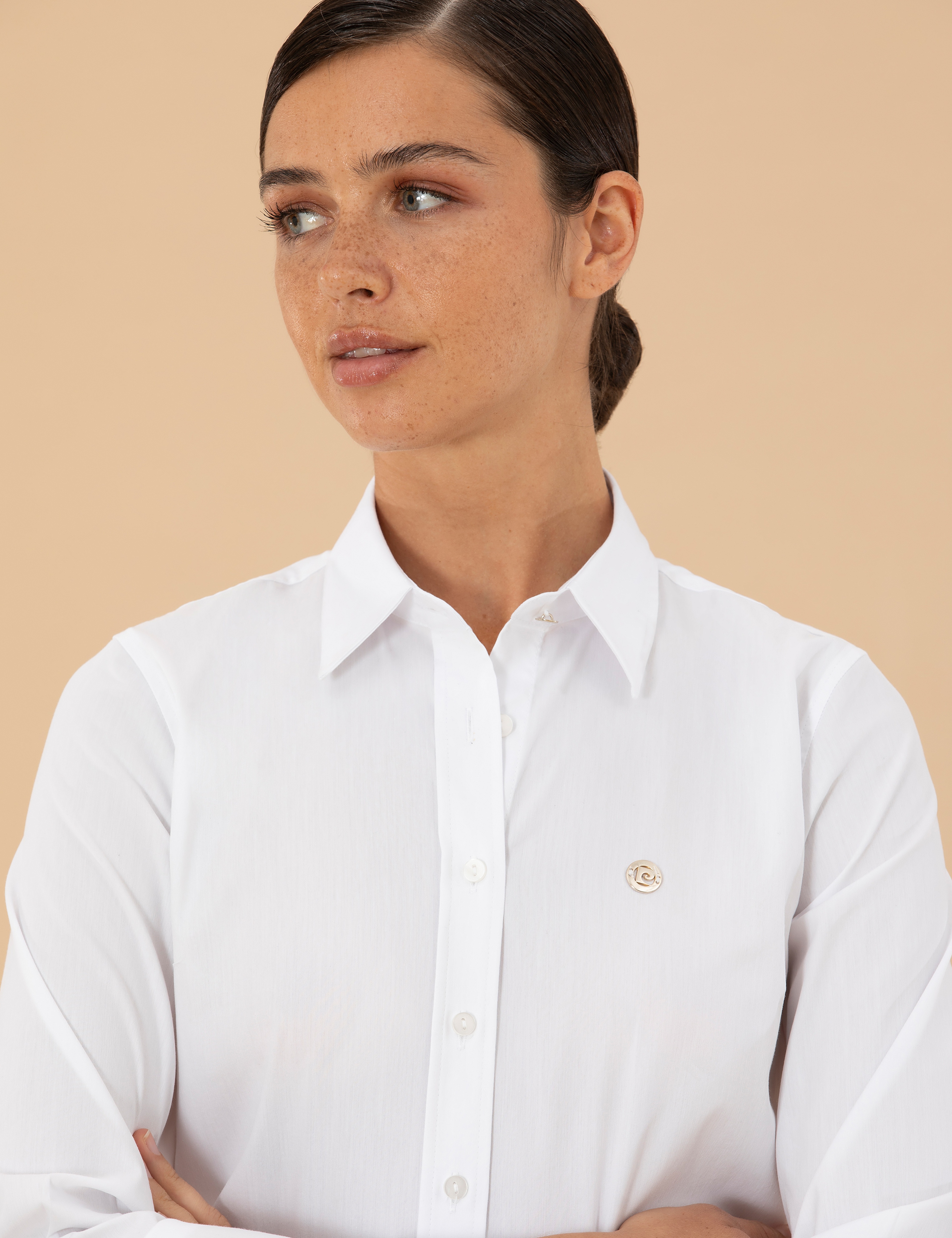 Beyaz Slim Fit Uzun Kollu Gömlek - Image 2