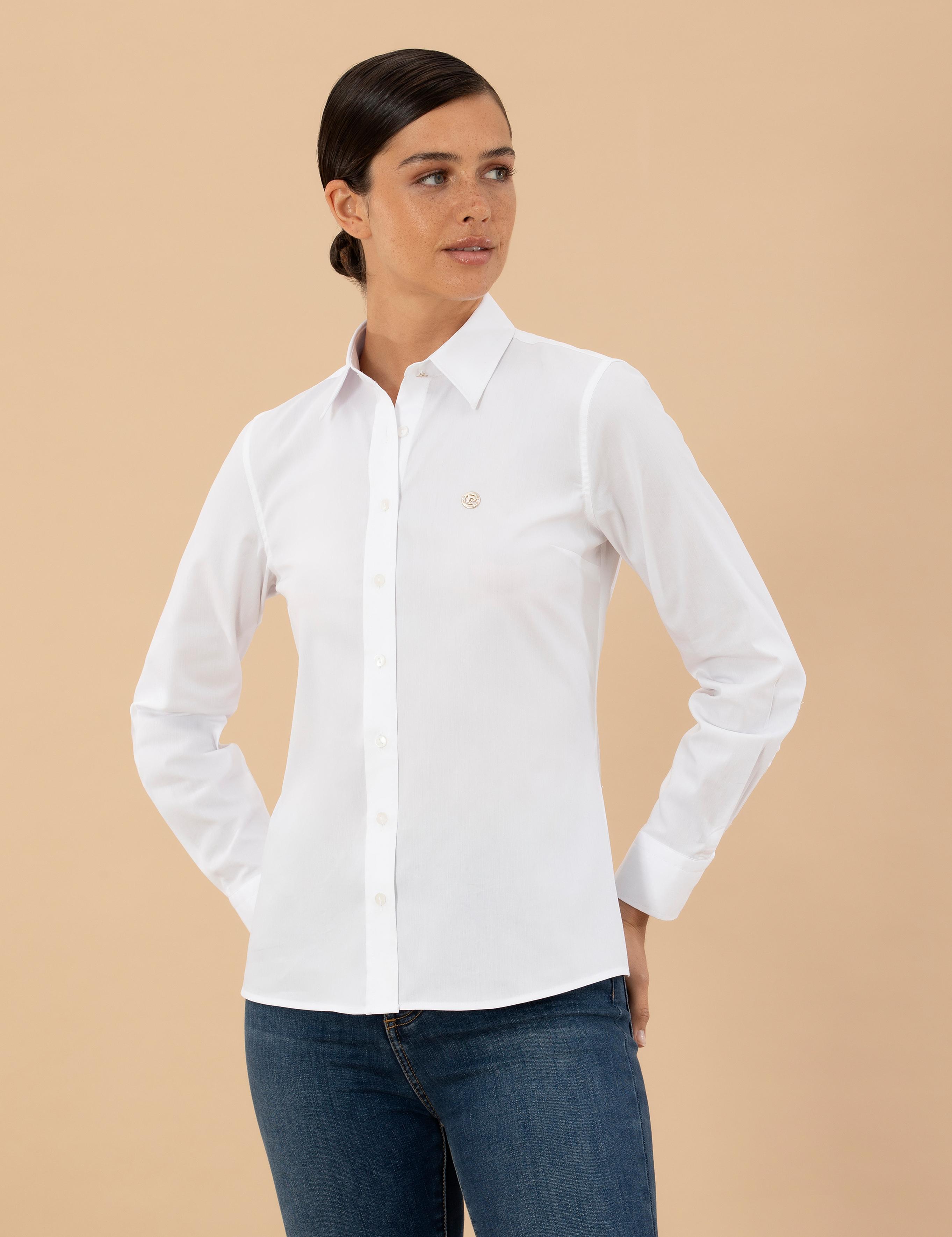 Beyaz Slim Fit Uzun Kollu Gömlek