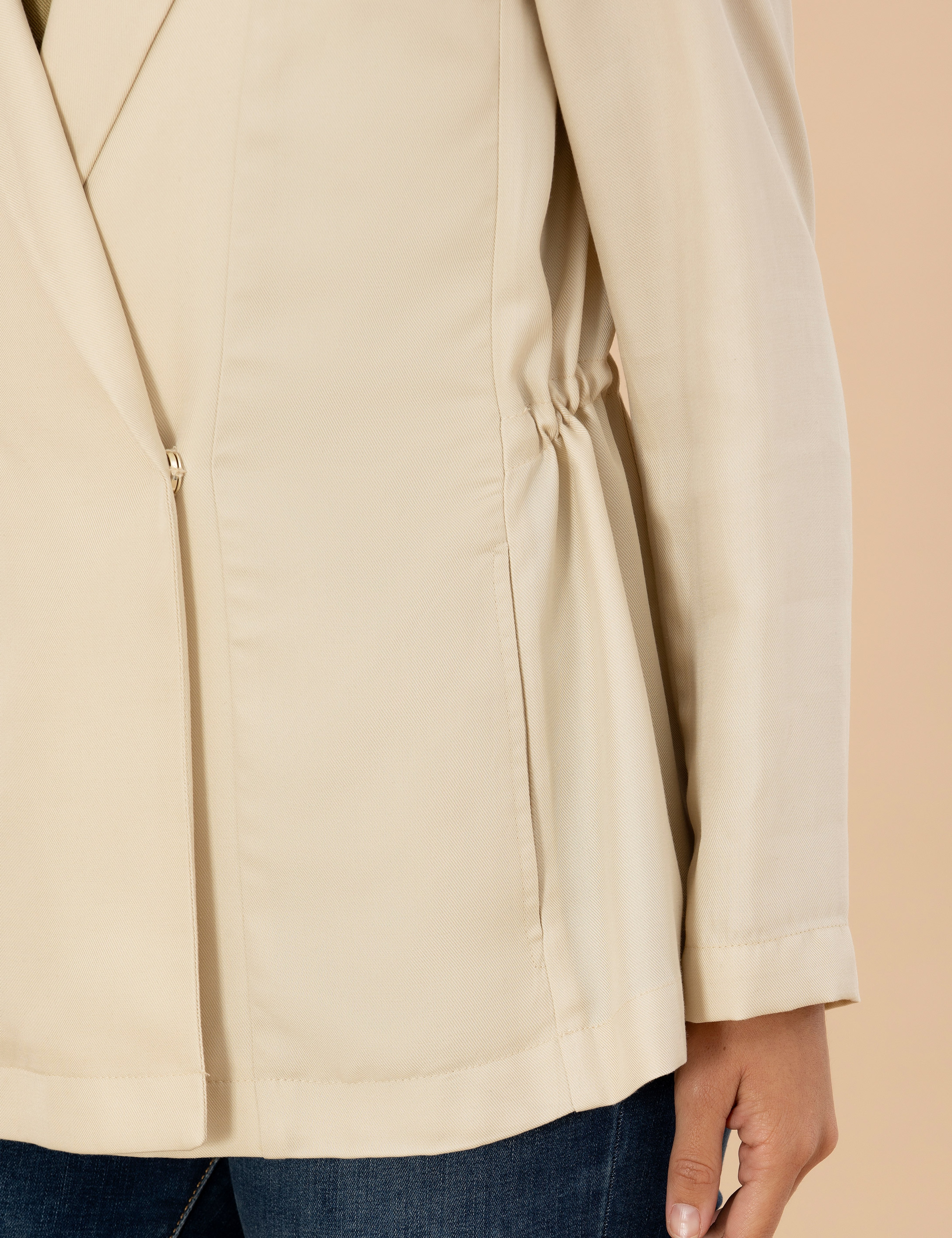 Krem Regular Fit Ceket - Image 7