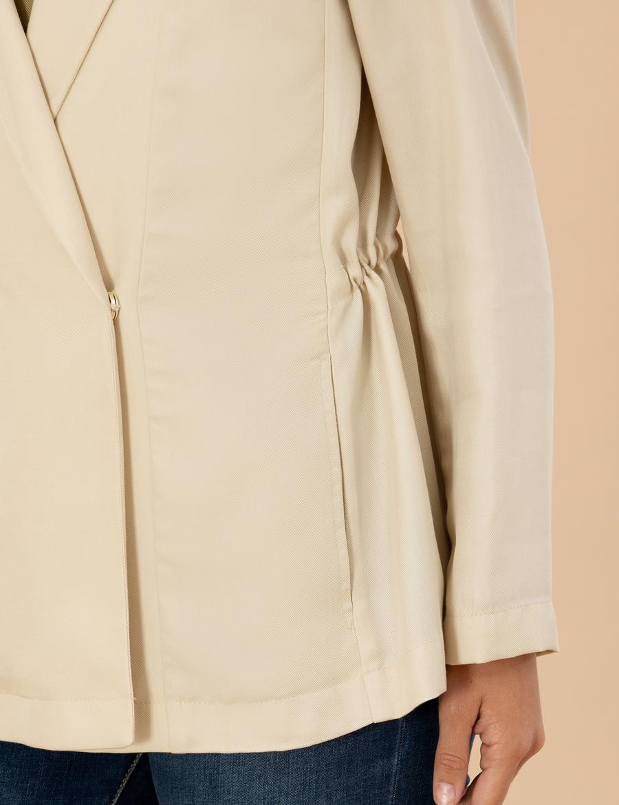 Krem Regular Fit Ceket