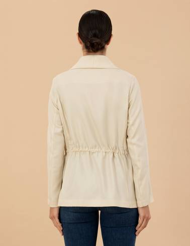 Krem Regular Fit Ceket