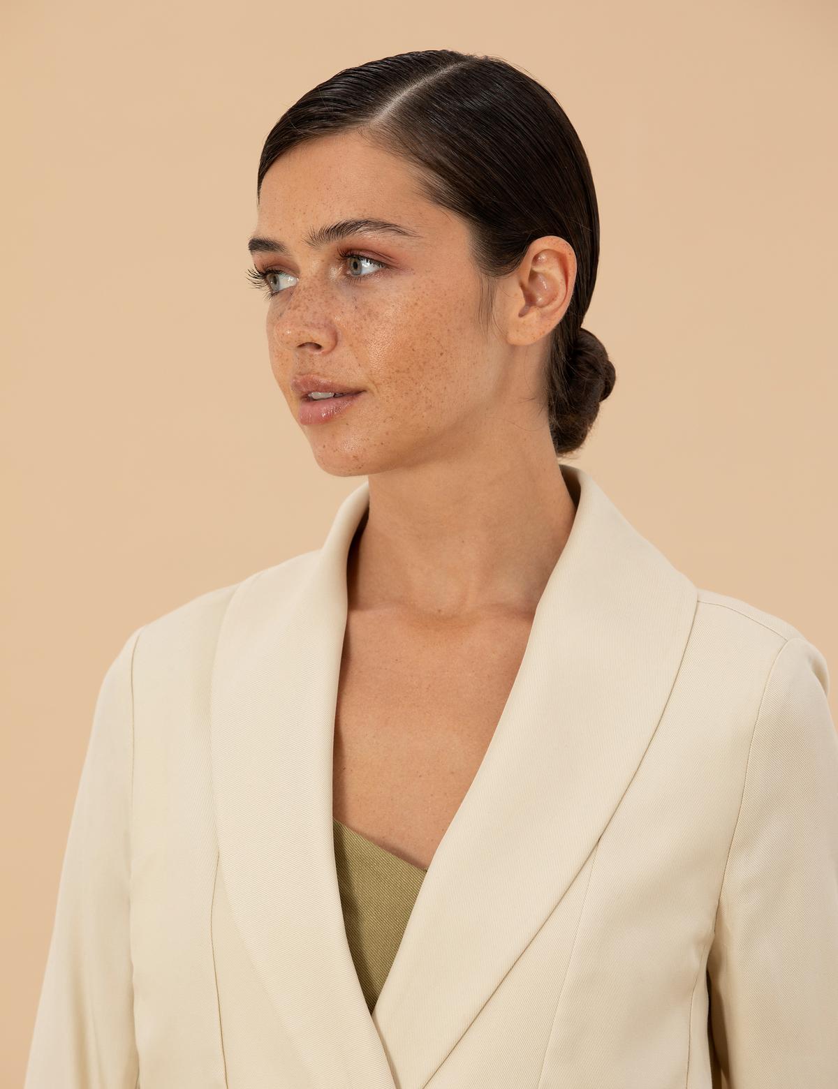 Krem Regular Fit Ceket - 50263092025