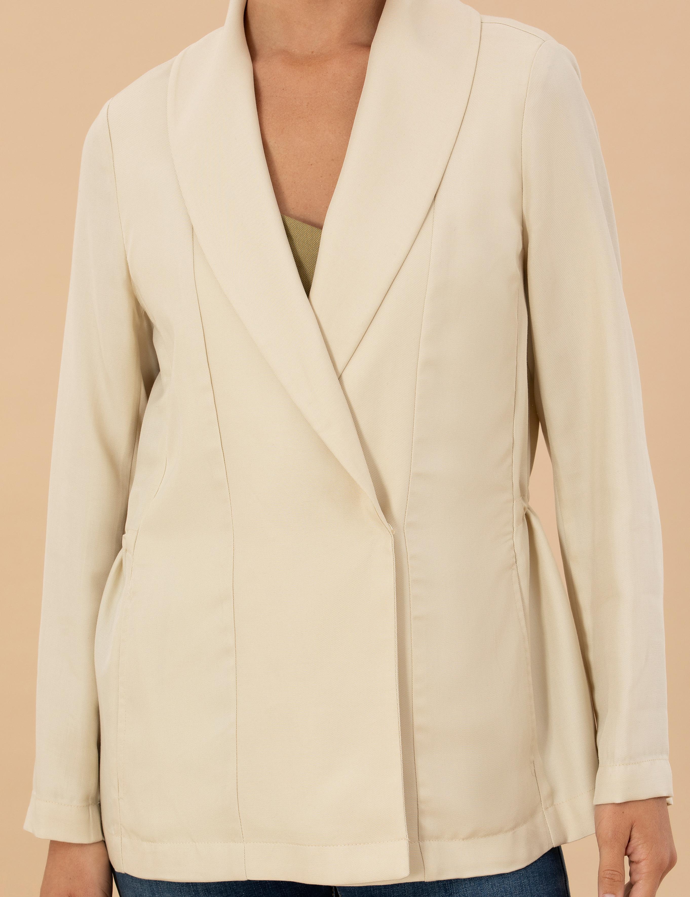 Krem Regular Fit Ceket