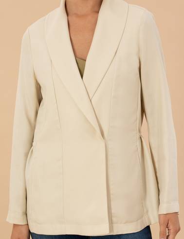 Krem Regular Fit Ceket