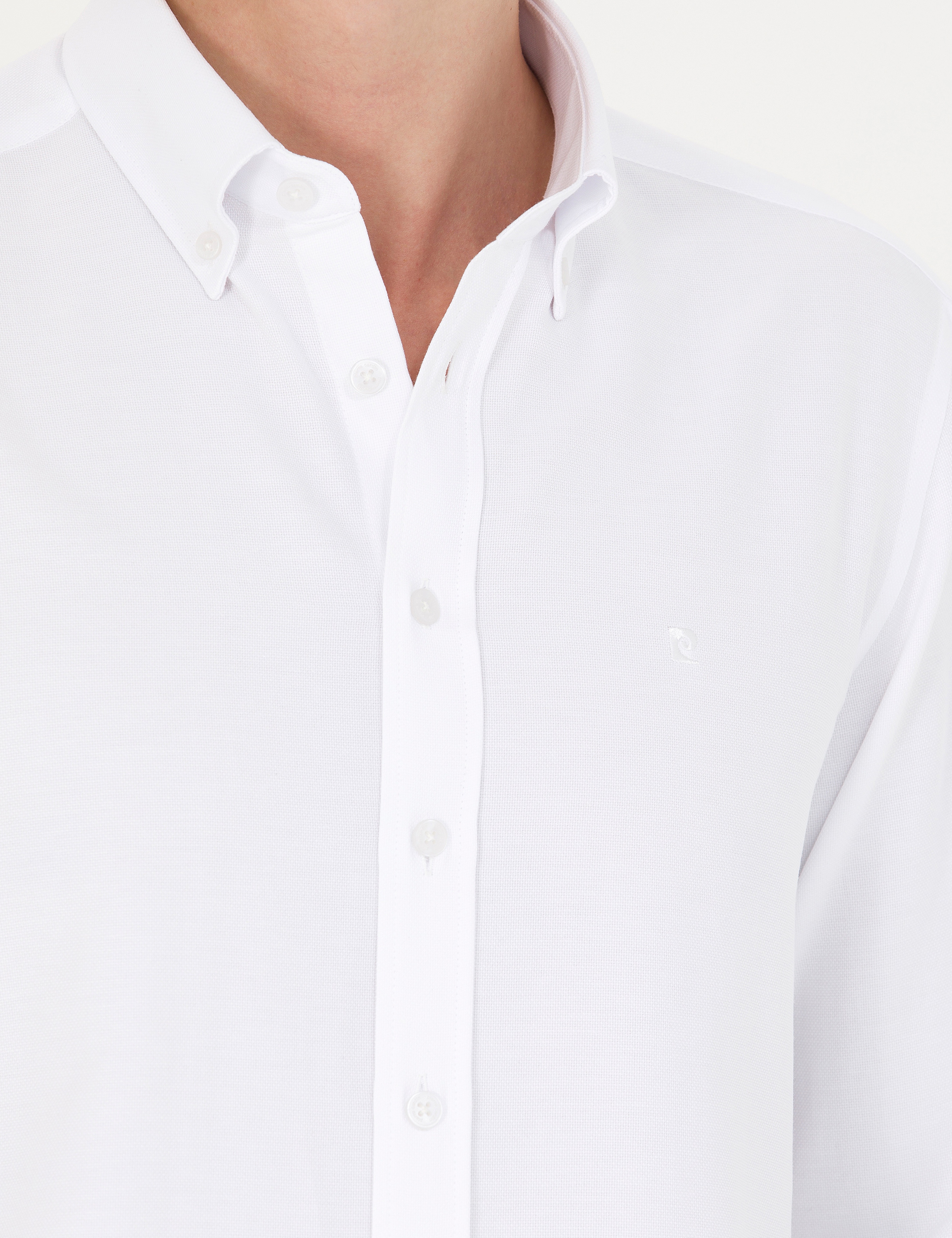 Beyaz Slim Fit Uzun Kollu Gömlek