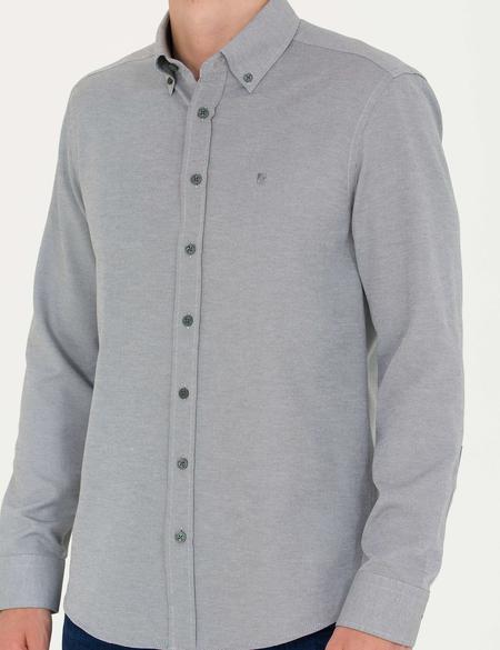 Haki Slim Fit Uzun Kollu Gömlek - 50275815035