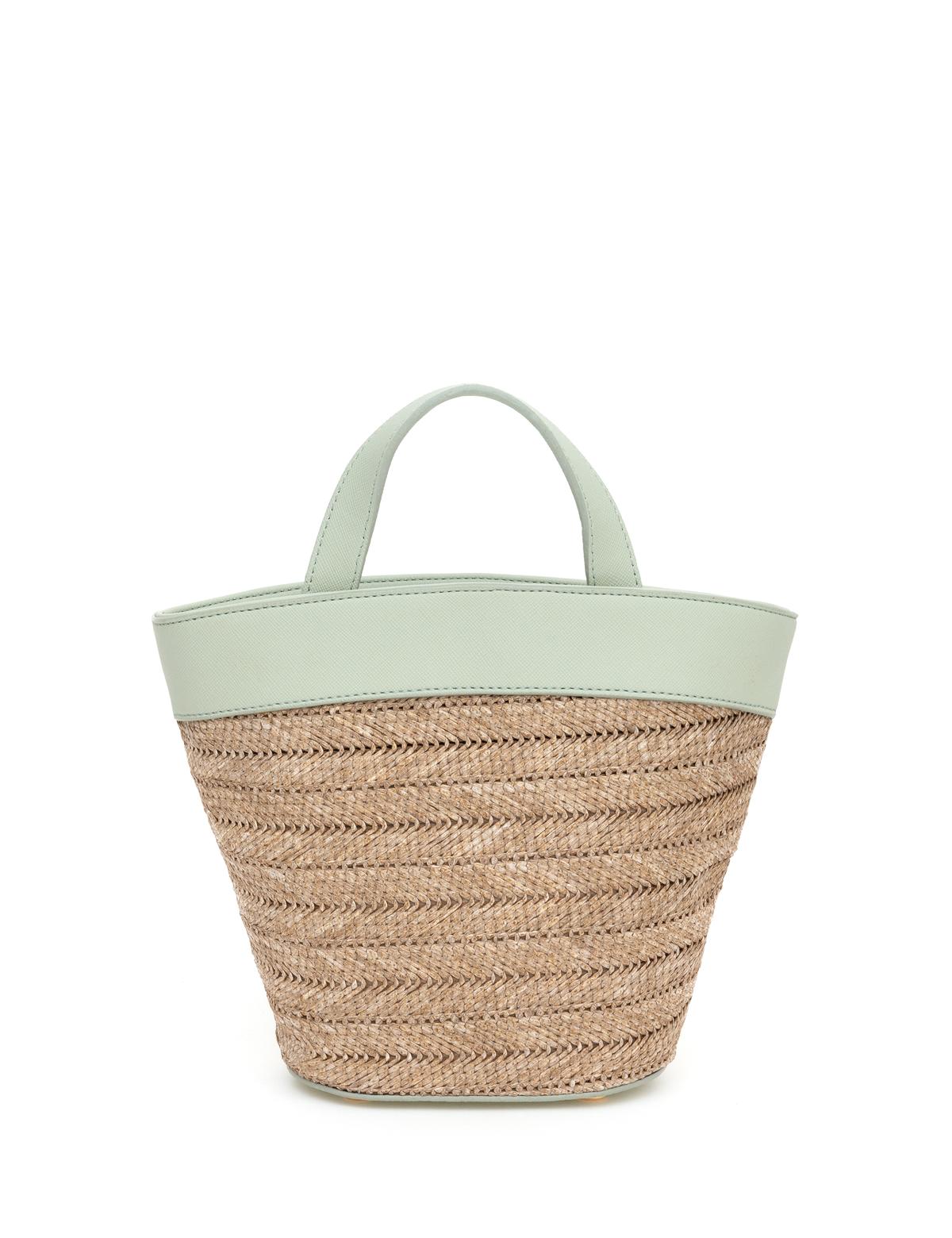 Yeşil Hasır Çapraz Çanta - 50282211001