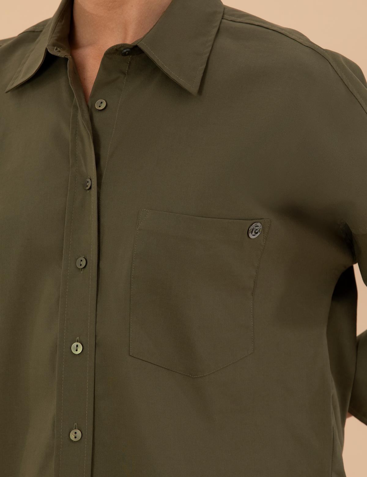 Kahverengi Oversize Uzun Kollu Gömlek - 50273282053