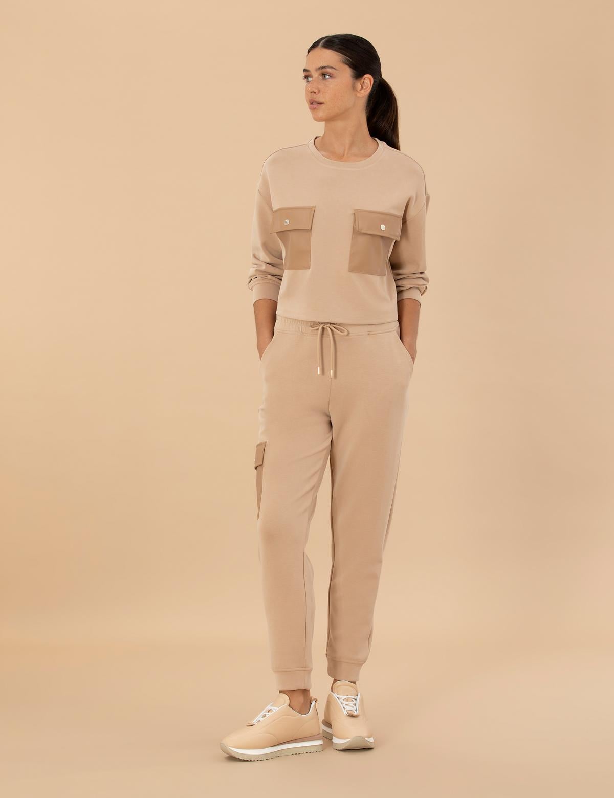 Bej Regular Fit Eşofman Altı