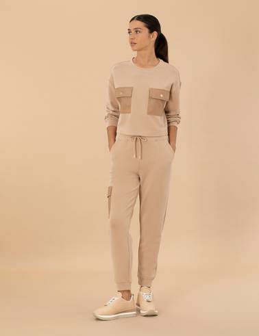 Bej Regular Fit Eşofman Altı