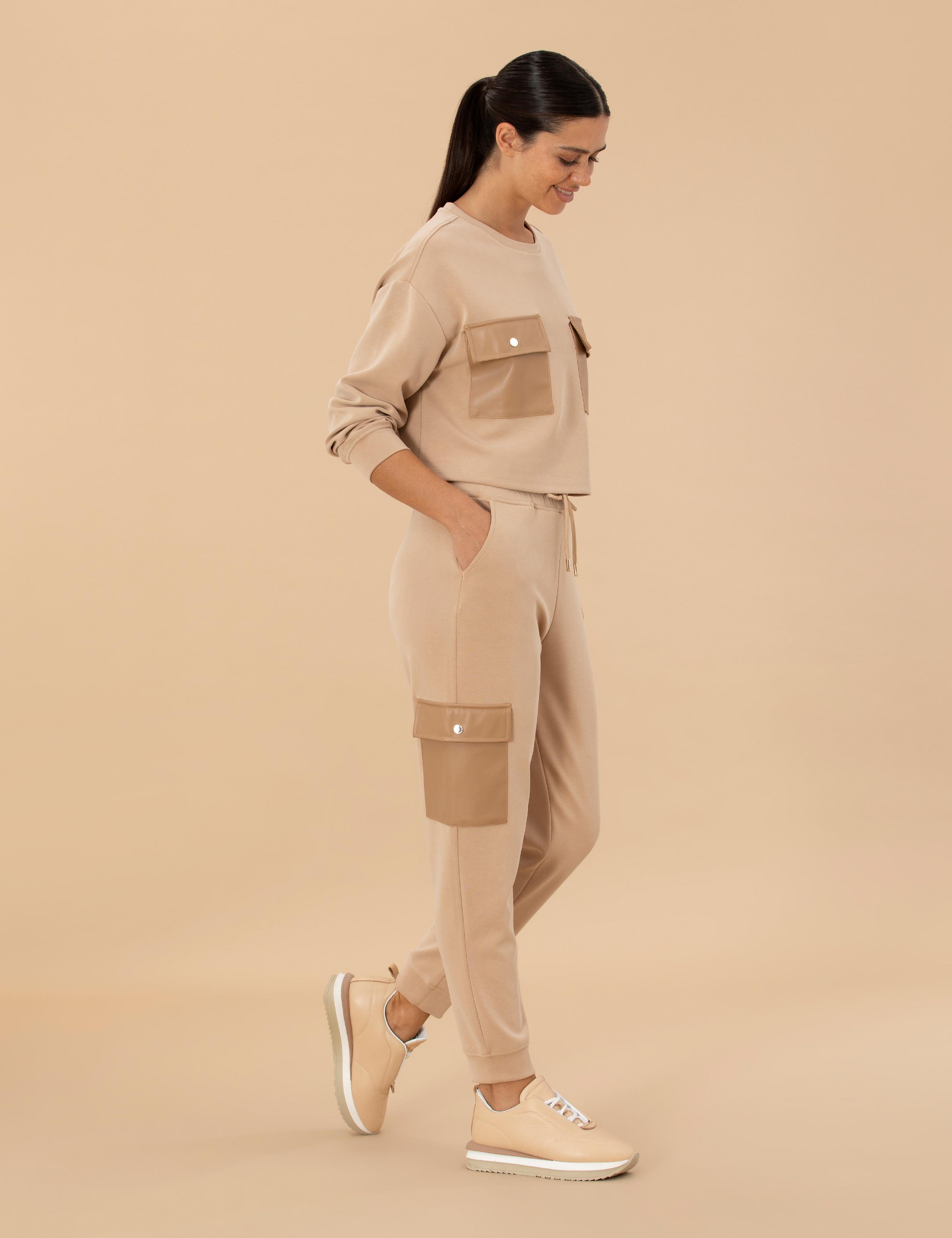 Bej Regular Fit Eşofman Altı