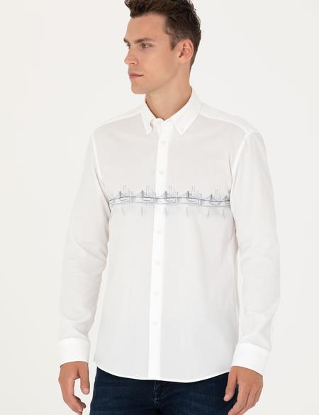 Saks Slim Fit Uzun Kollu Gömlek - 50274037010