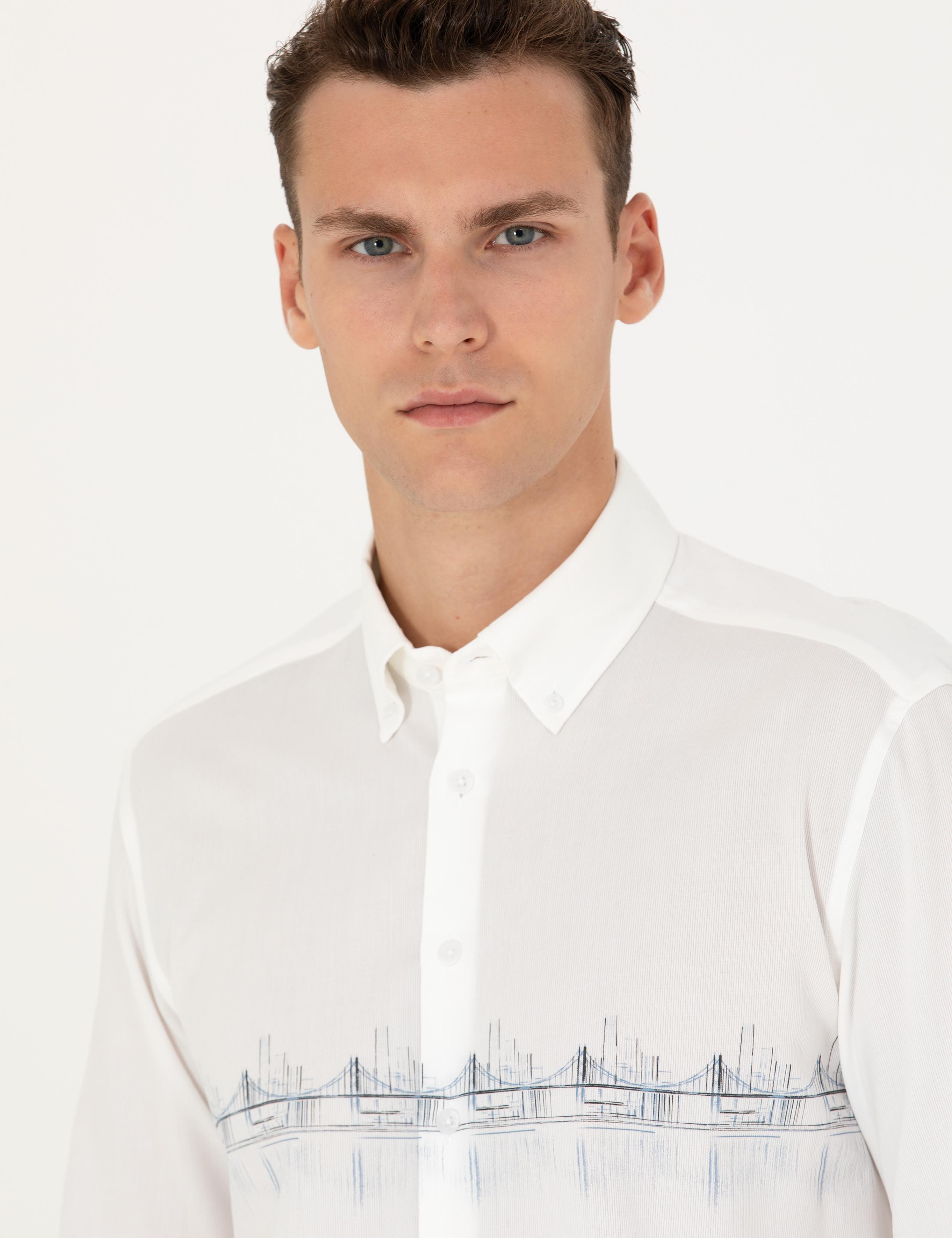 Saks Slim Fit Uzun Kollu Gömlek