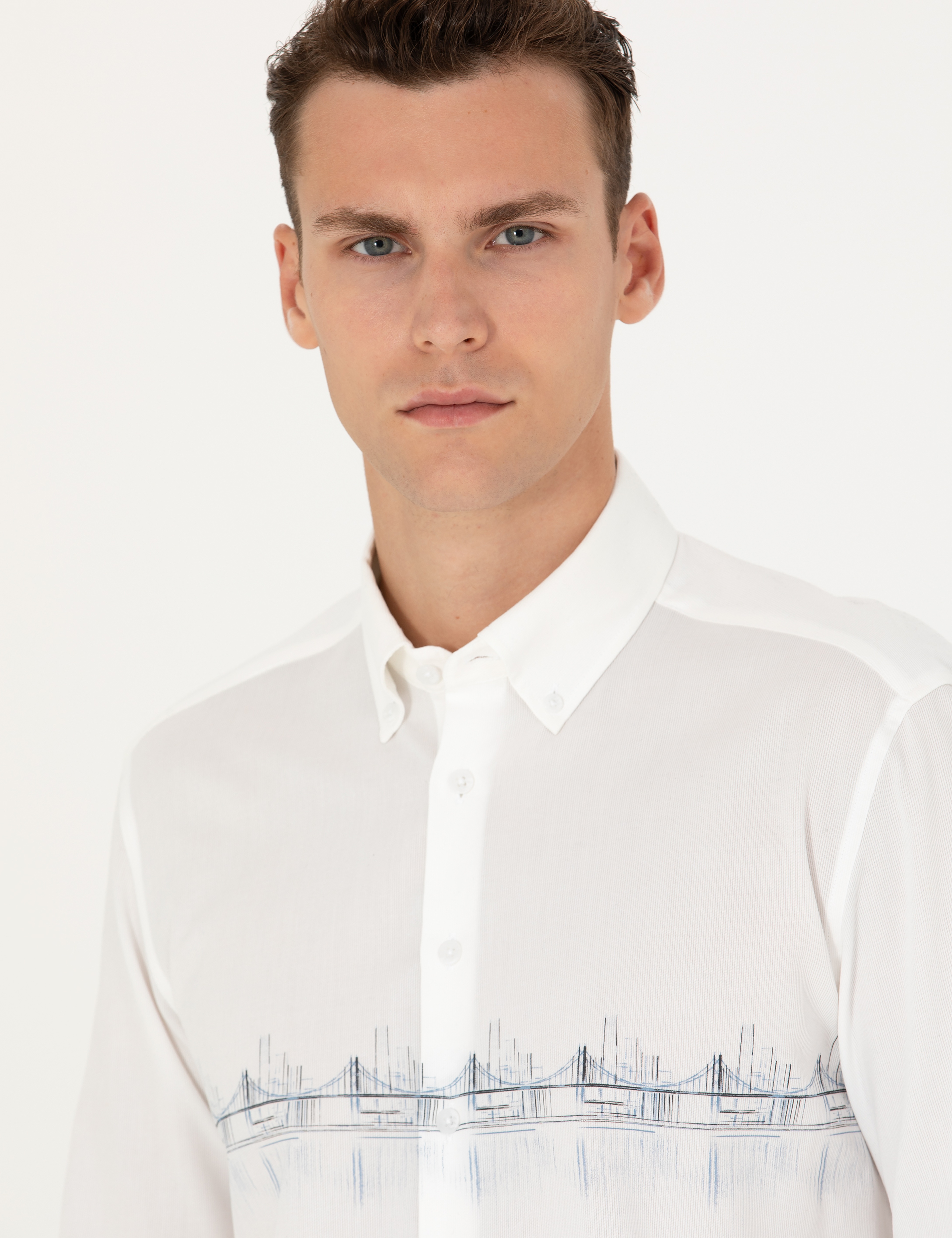 Saks Slim Fit Uzun Kollu Gömlek - Image 2