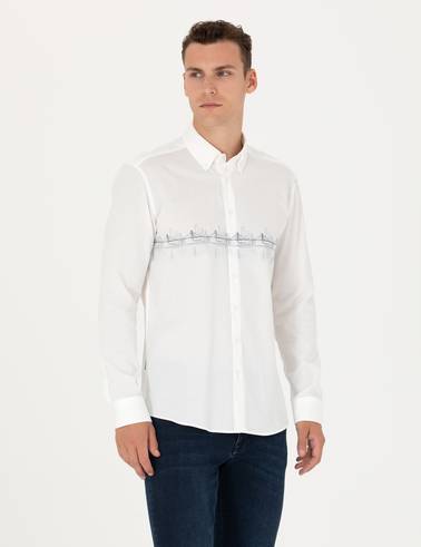 Saks Slim Fit Uzun Kollu Gömlek