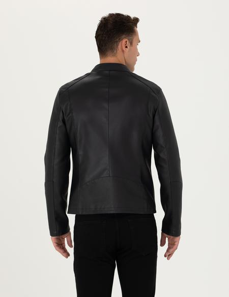 Lacivert Deri Ceket - 50280327007