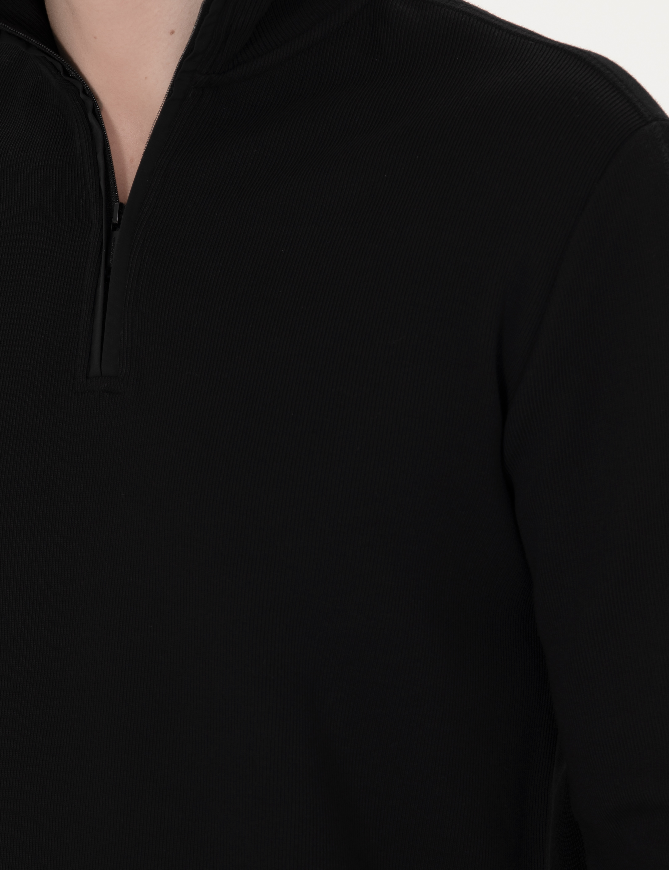 Siyah Regular Fit Sweatshirt - Image 7