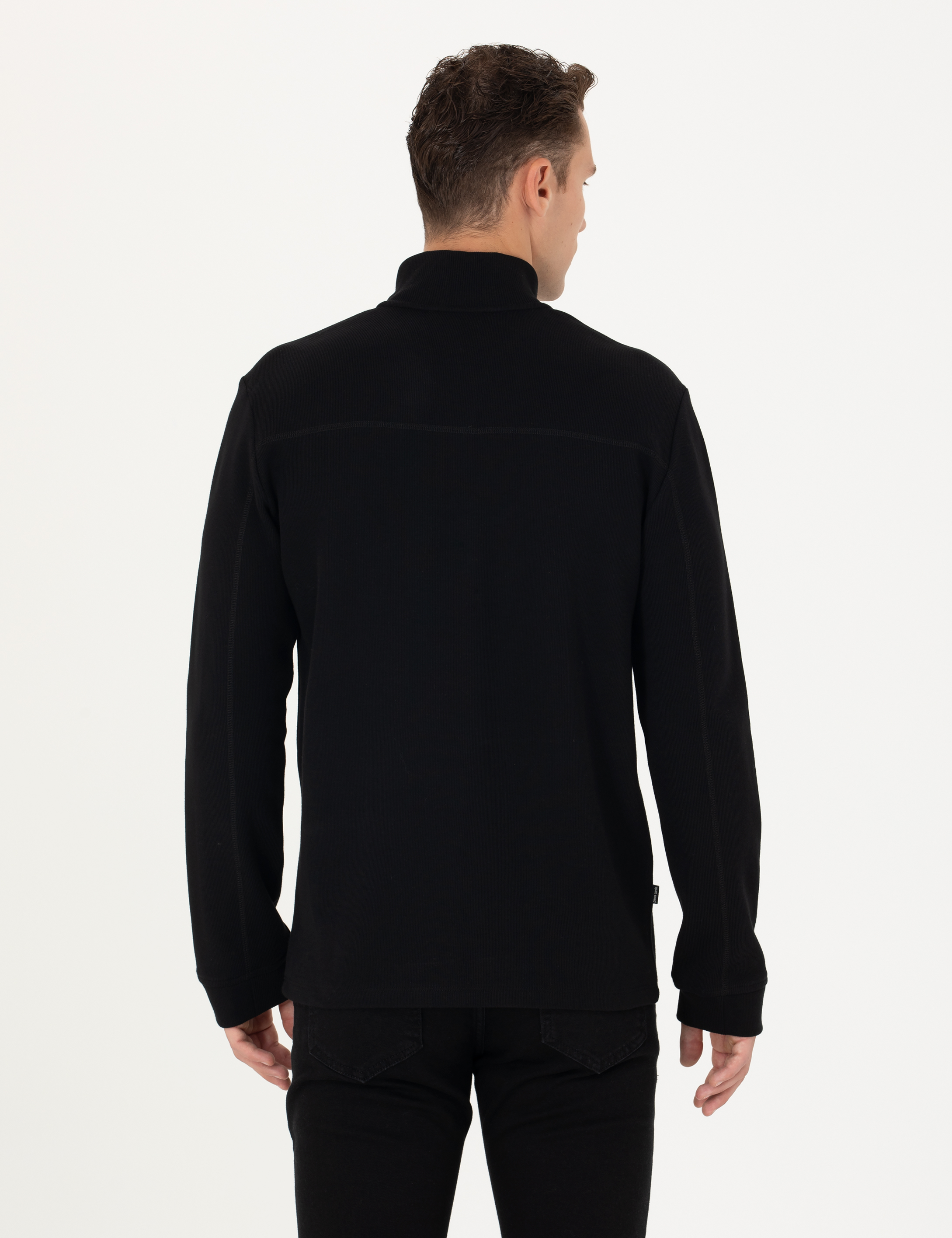 Pierre Cardin Siyah Regular Fit Sweatshirt görsel 5