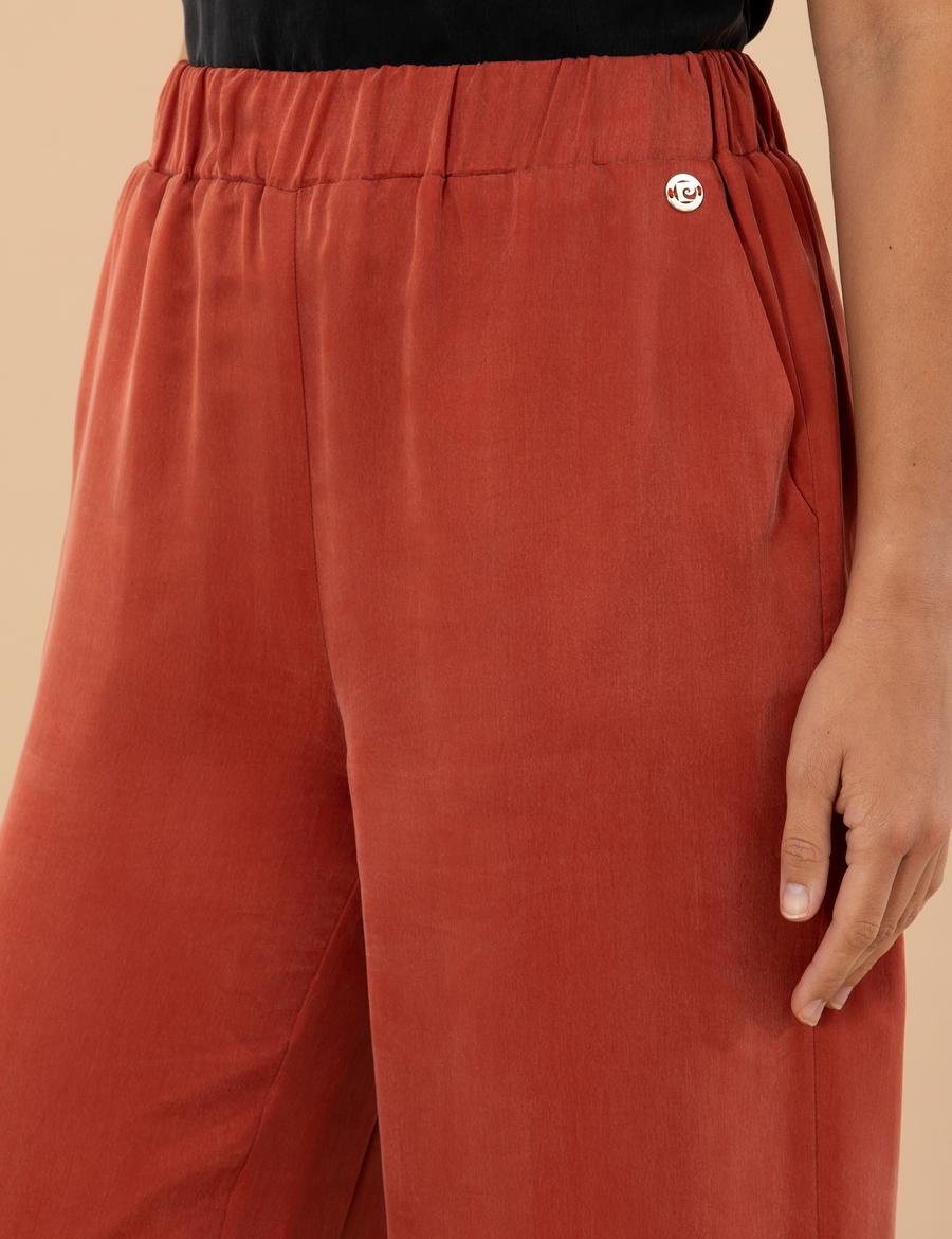 Kiremit Kupro Kumaş Loose Fit Pantolon