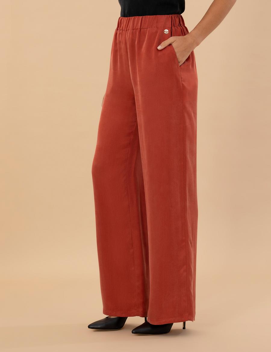 Kiremit Kupro Kumaş Loose Fit Pantolon