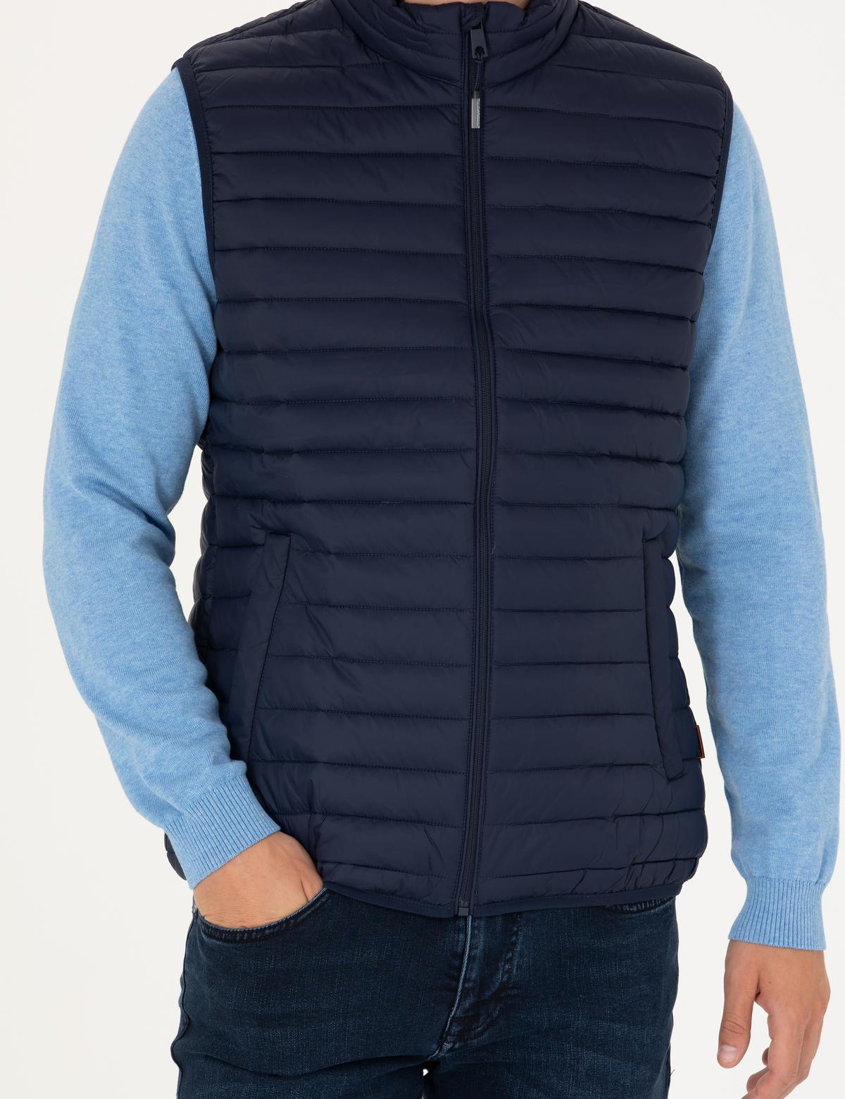 Lacivert Slim Fit Yelek - 50274683005