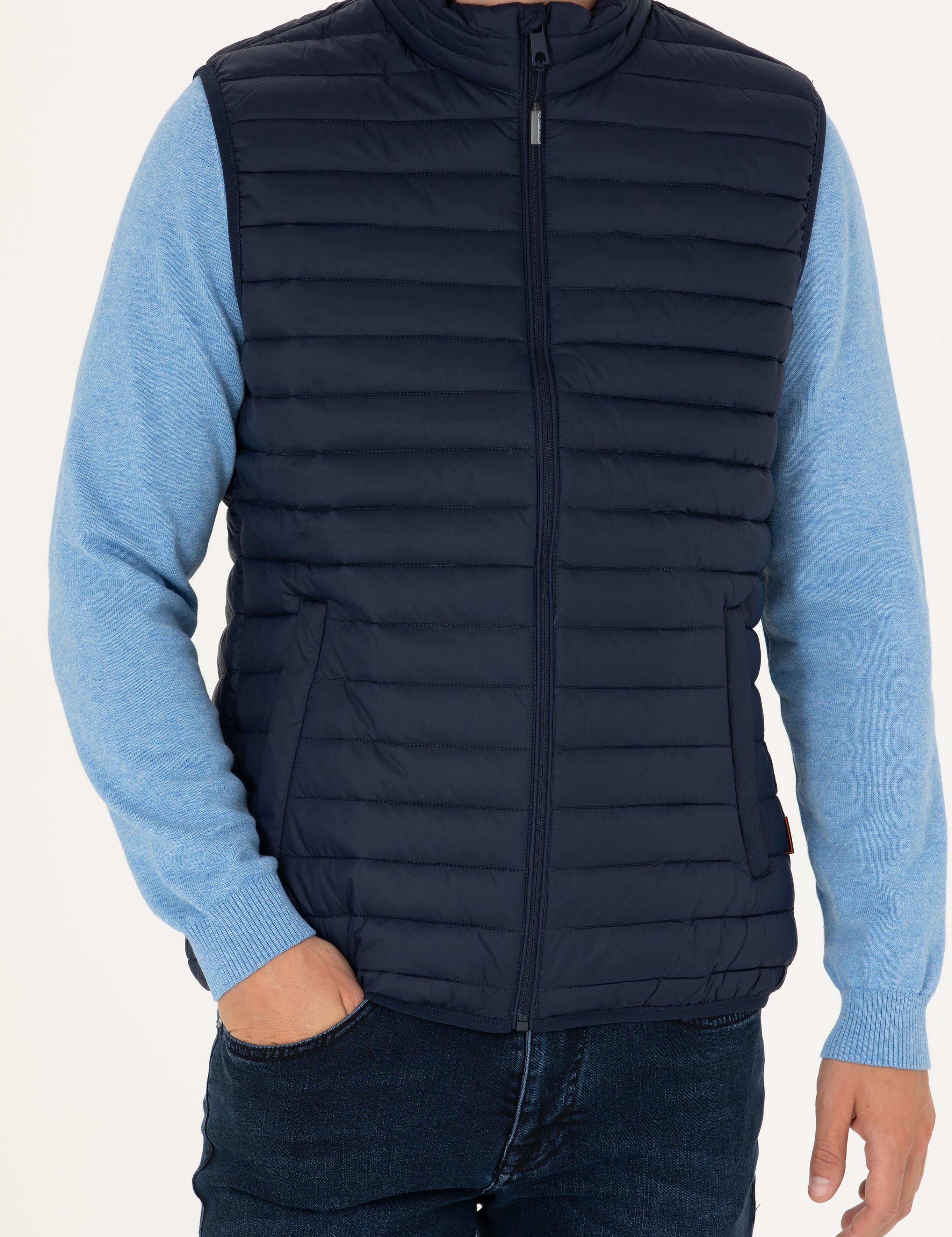 Lacivert Slim Fit Yelek