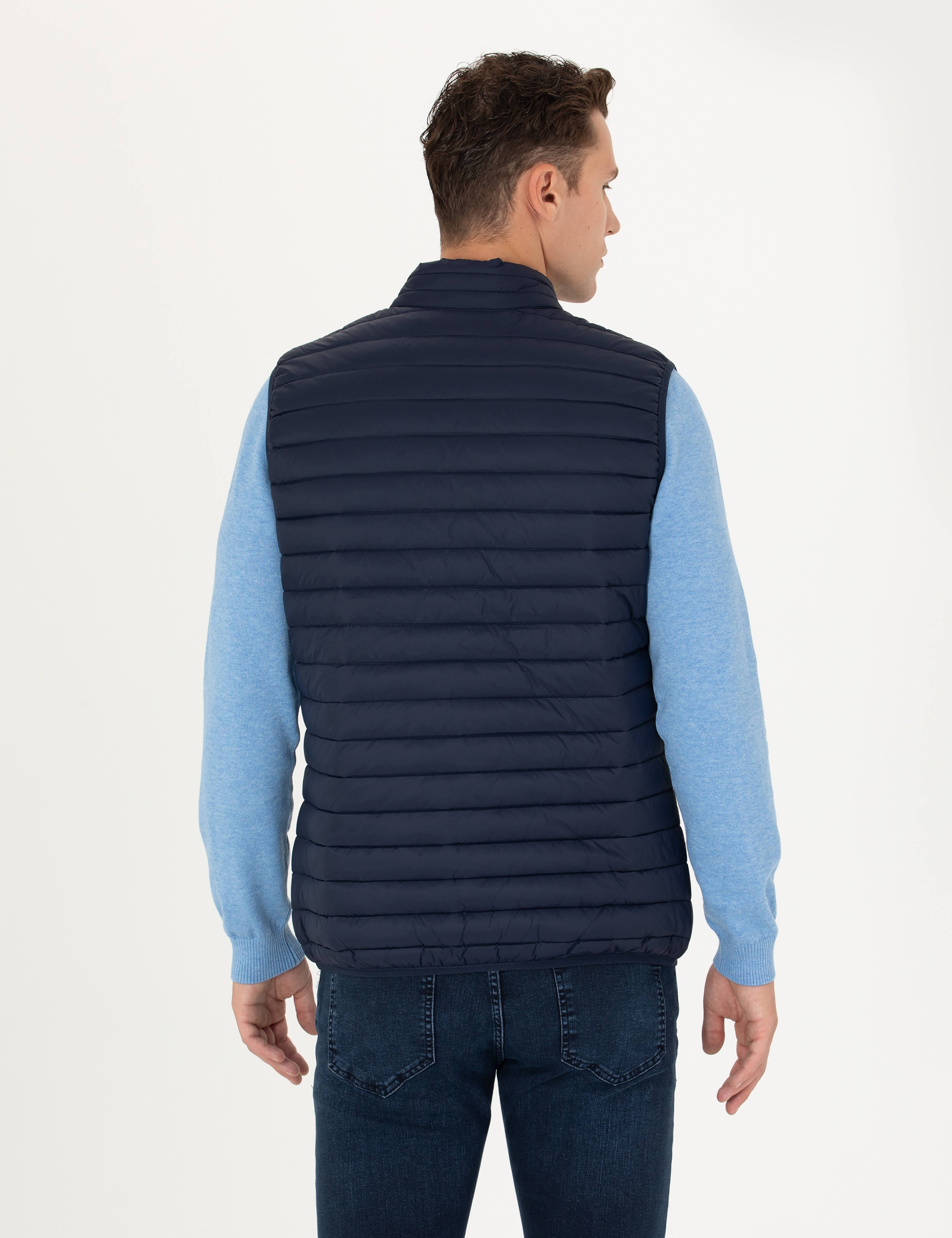 Lacivert Slim Fit Yelek - Image 5