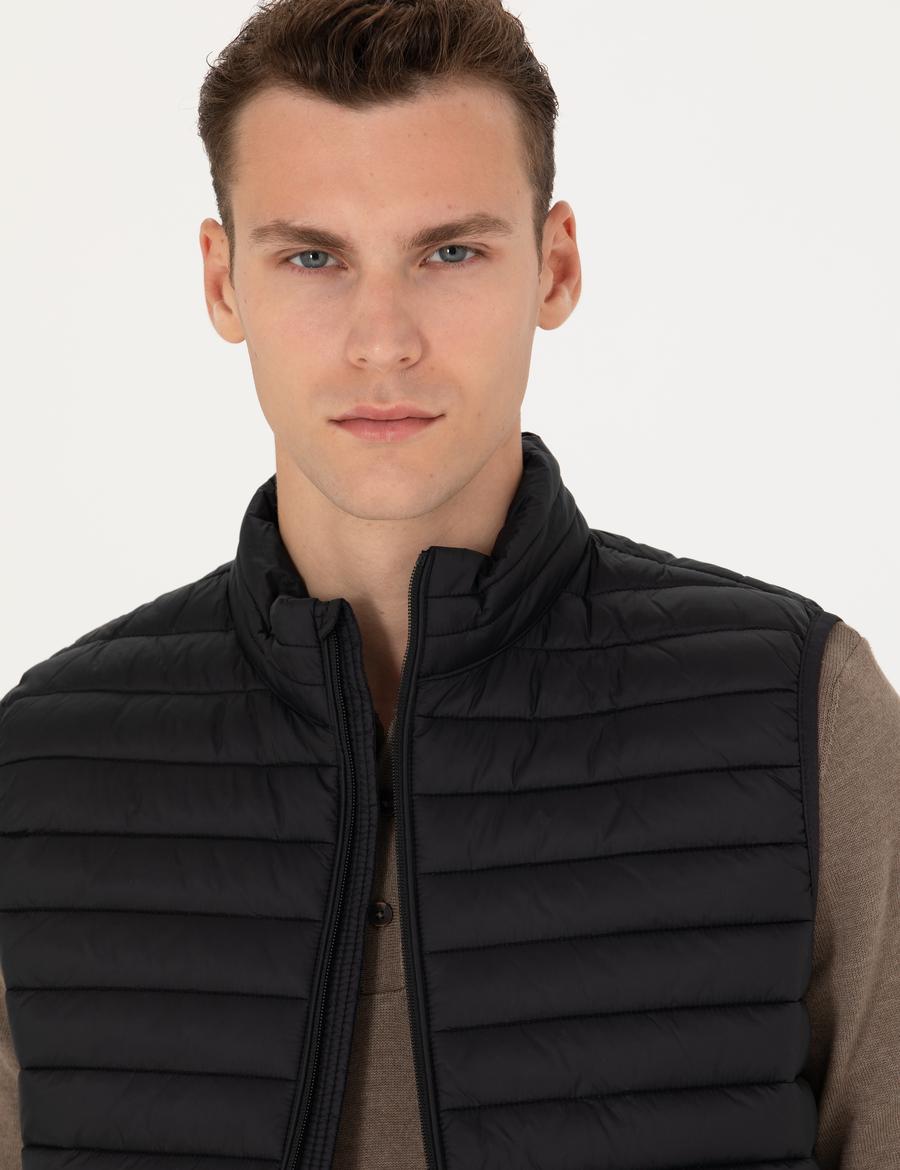 Siyah Slim Fit Yelek