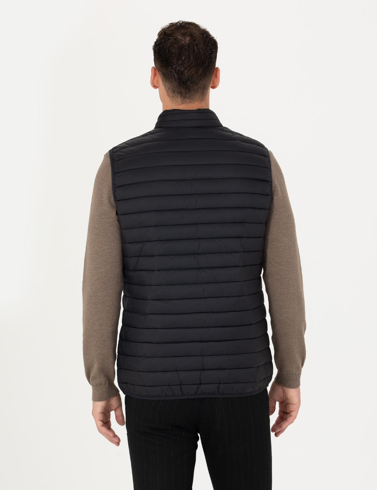 Siyah Slim Fit Yelek - 50274683011