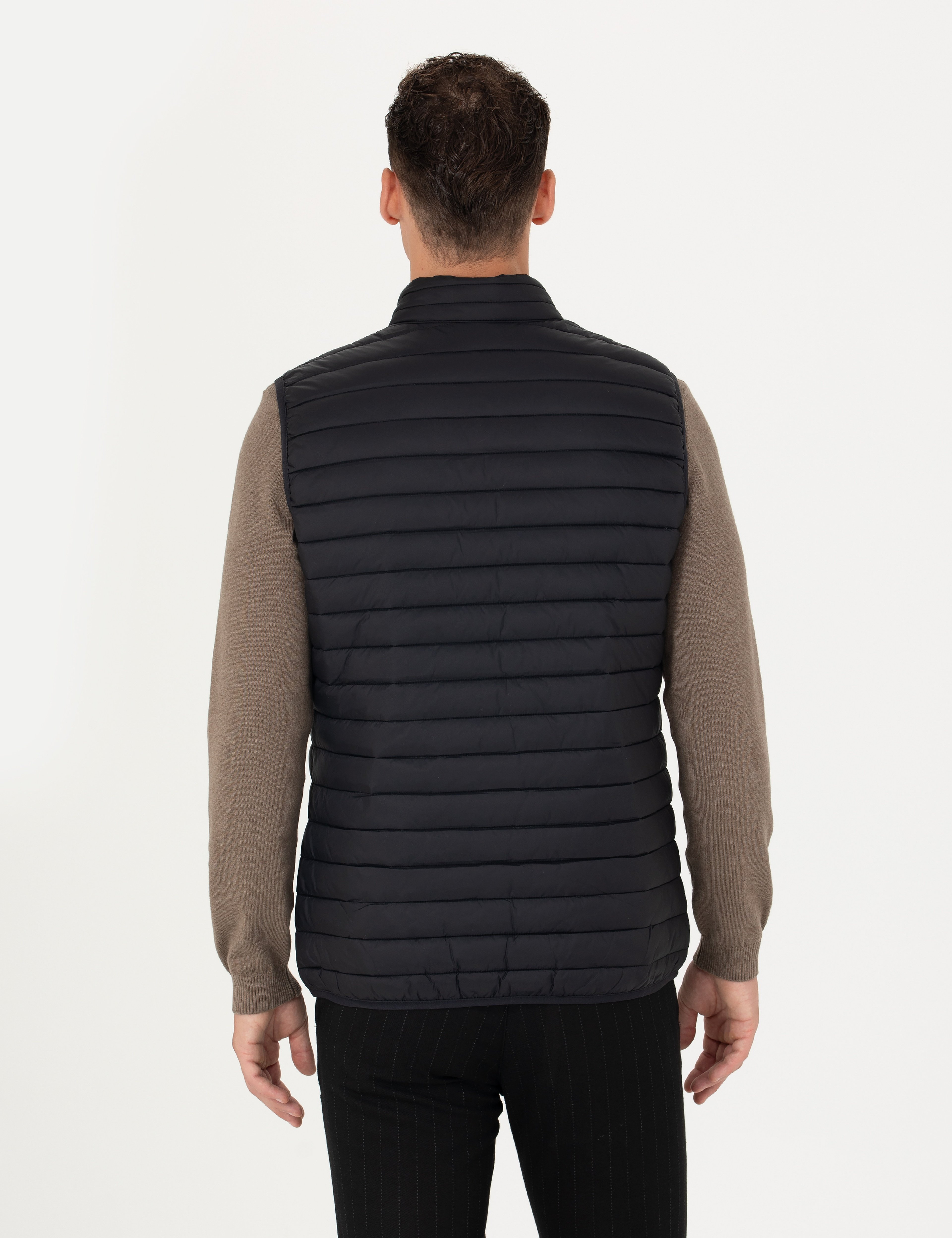 Siyah Slim Fit Yelek - Image 5