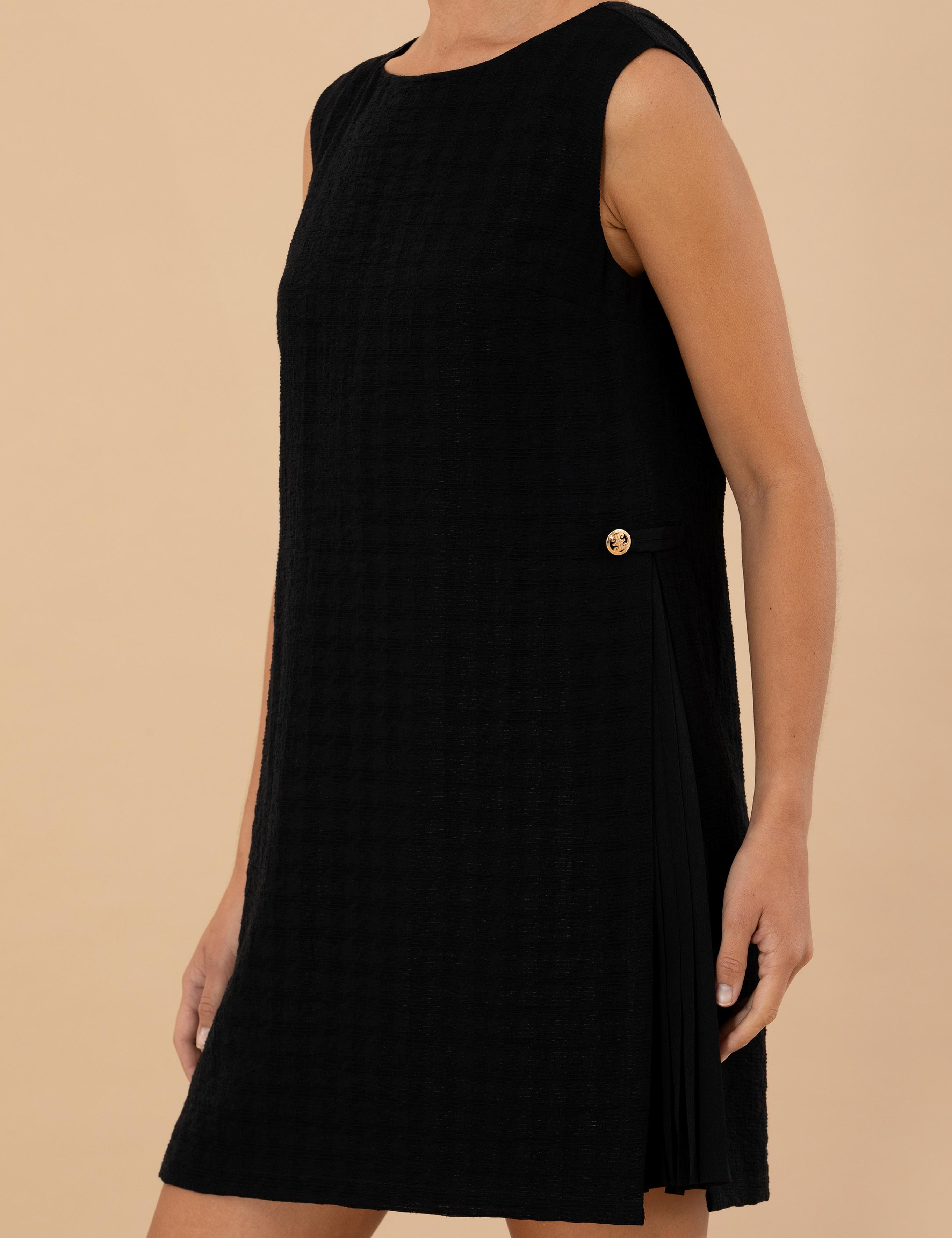 Siyah A Kesim Dokuma Elbise