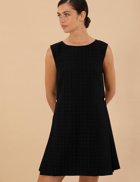 Siyah A Kesim Dokuma Elbise - 50275627015