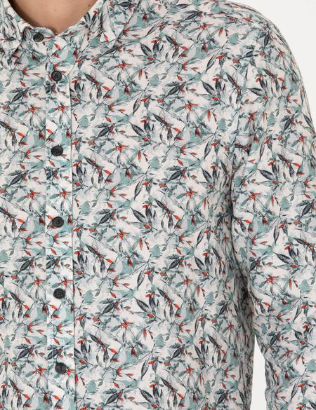 Mint Slim Fit Uzun Kollu Gömlek - 50276458035