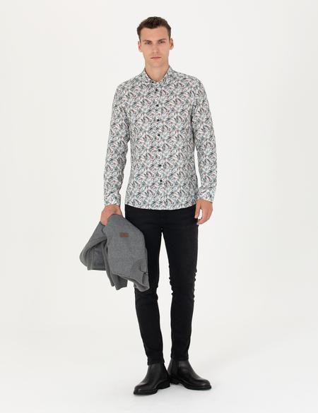 Mint Slim Fit Uzun Kollu Gömlek - 50276458035