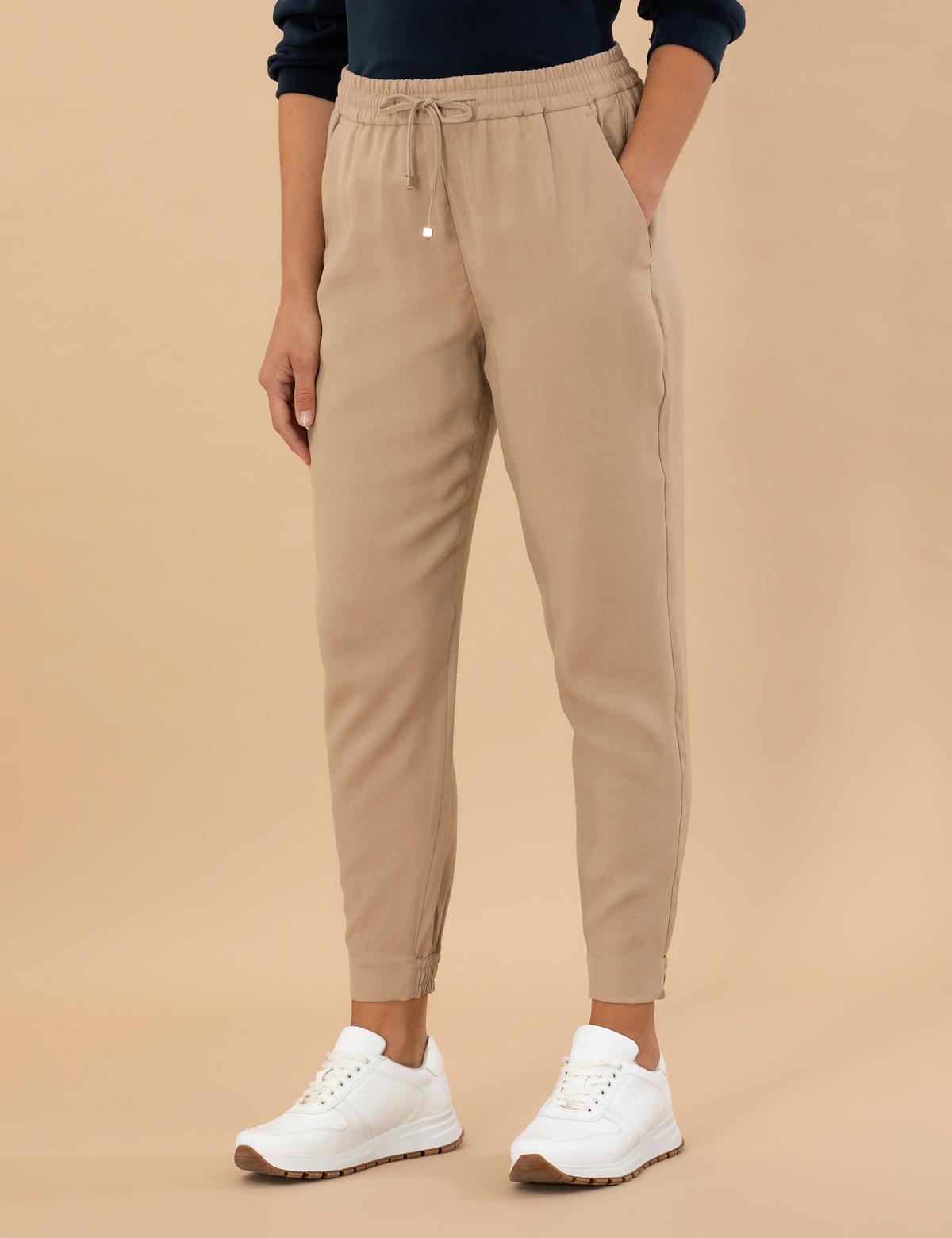 Bej Carrot Fit Kumaş Pantolon - 50273098001