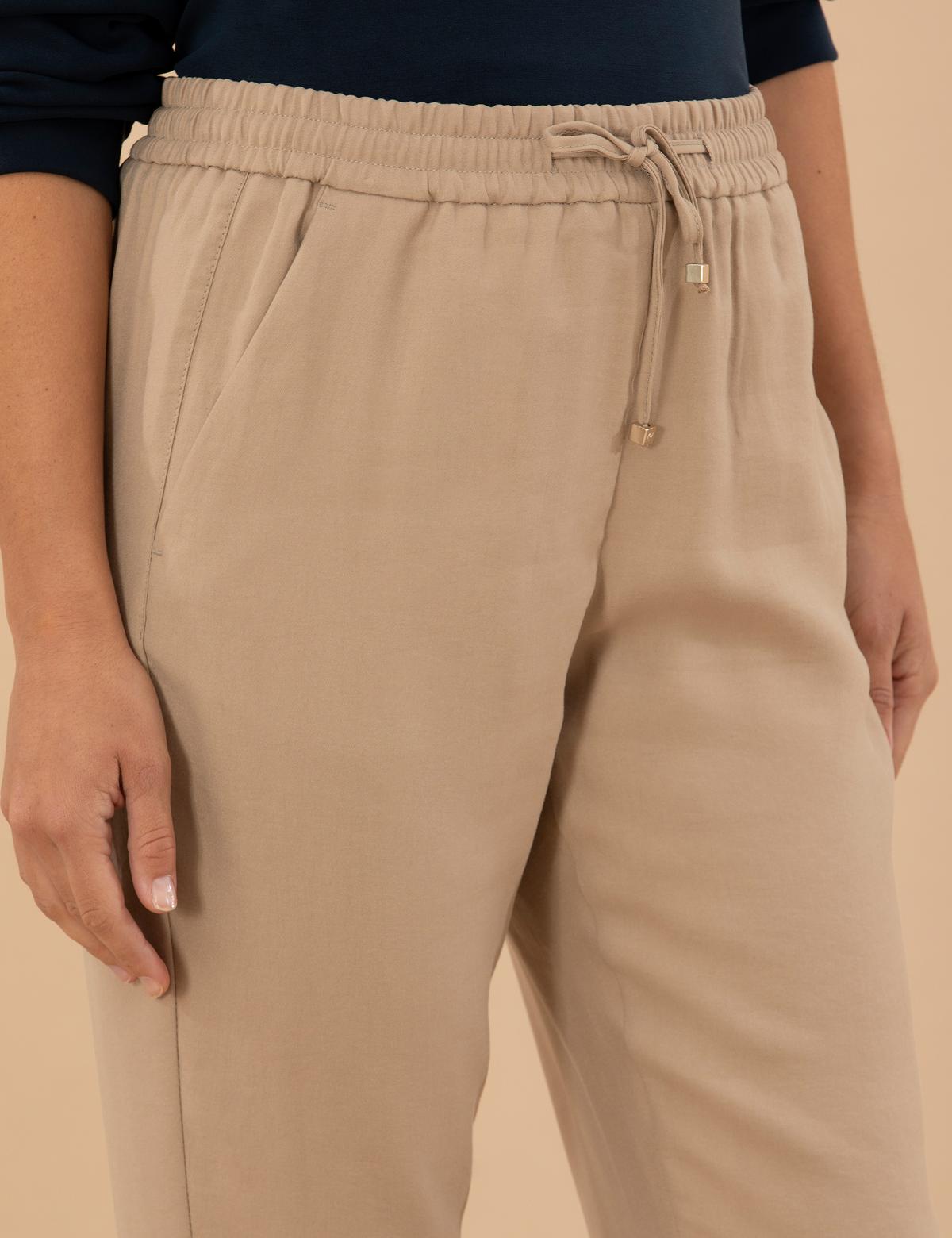 Bej Carrot Fit Kumaş Pantolon - 50273098001