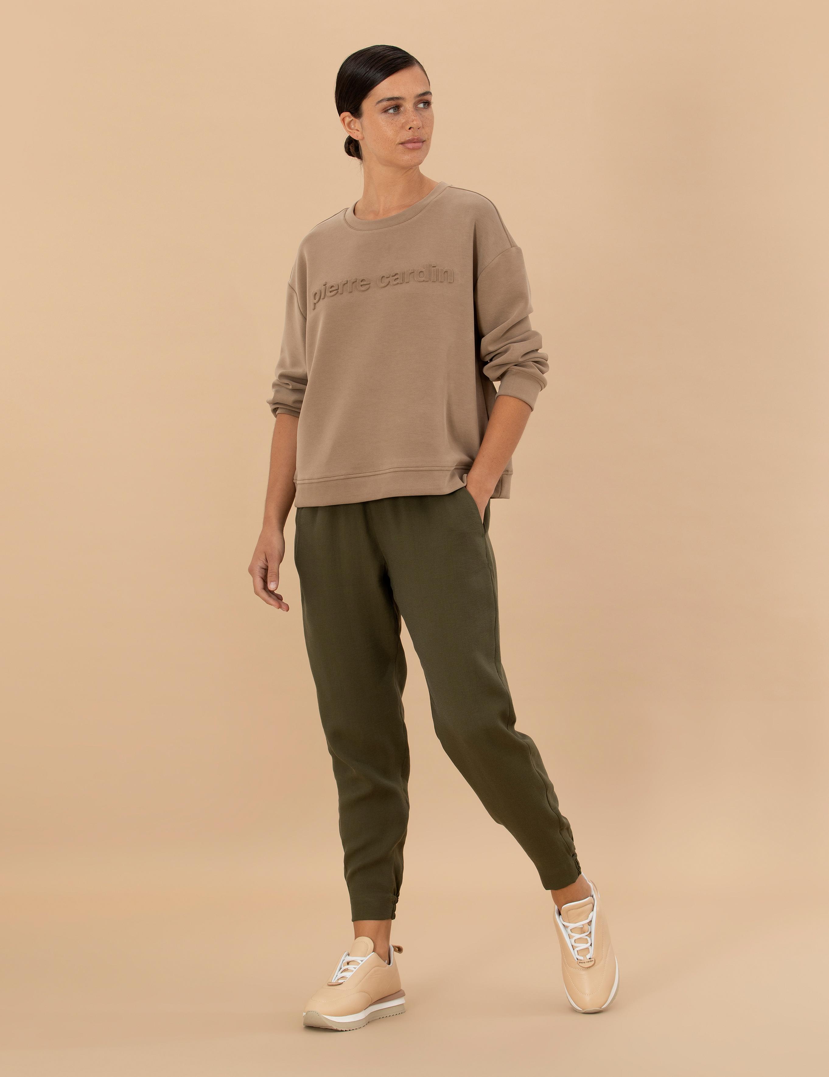 Kahverengi Carrot Fit Kumaş Pantolon