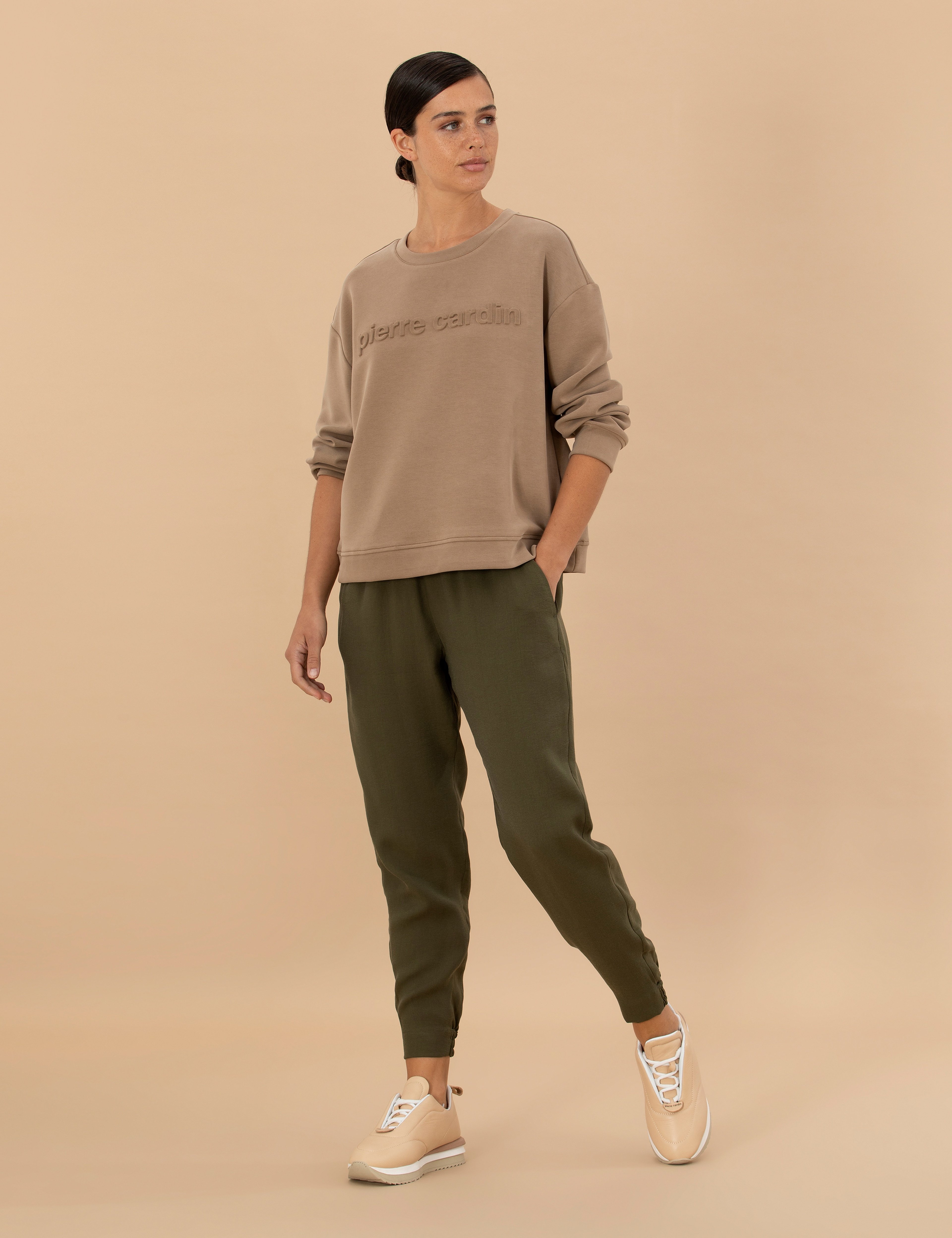Kahverengi Carrot Fit Kumaş Pantolon - Image 3