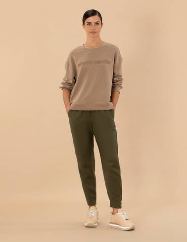 Kahverengi Carrot Fit Kumaş Pantolon