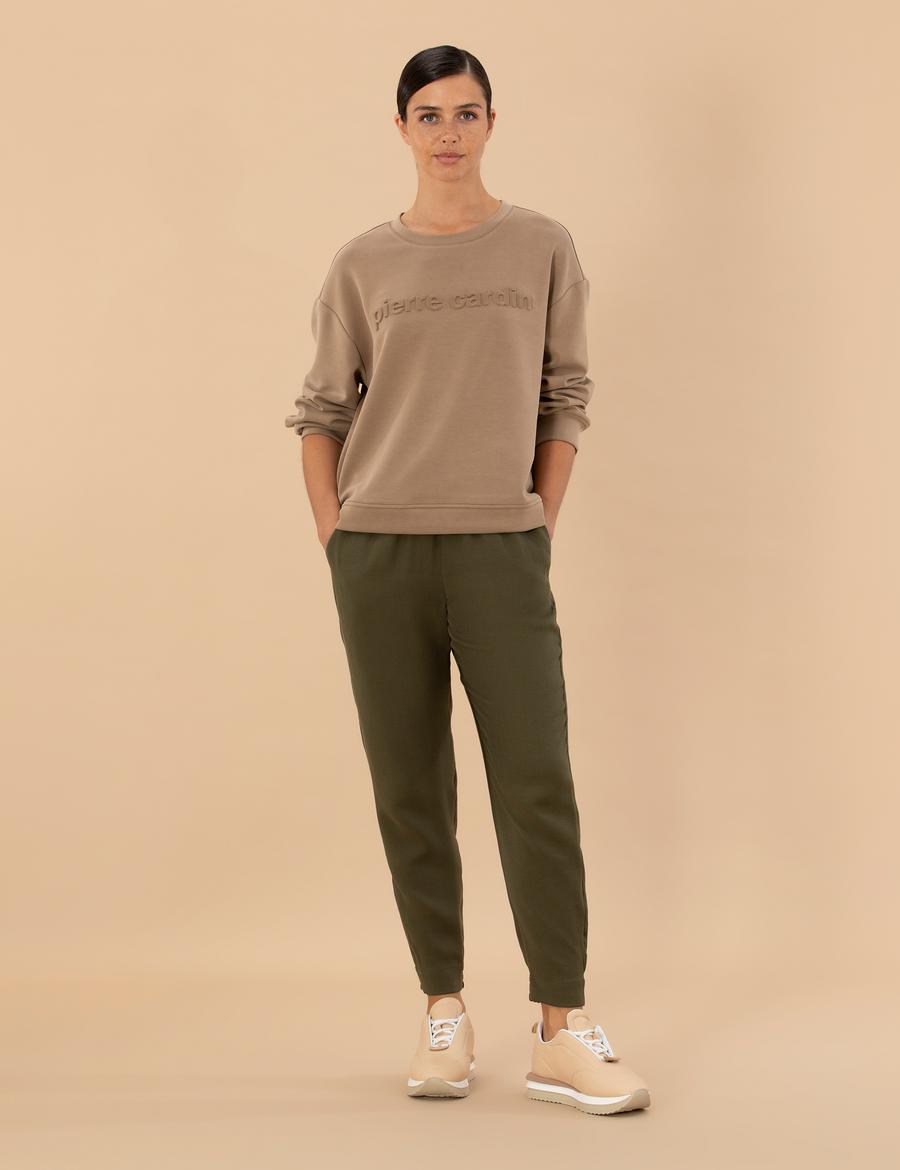 Kahverengi Carrot Fit Kumaş Pantolon