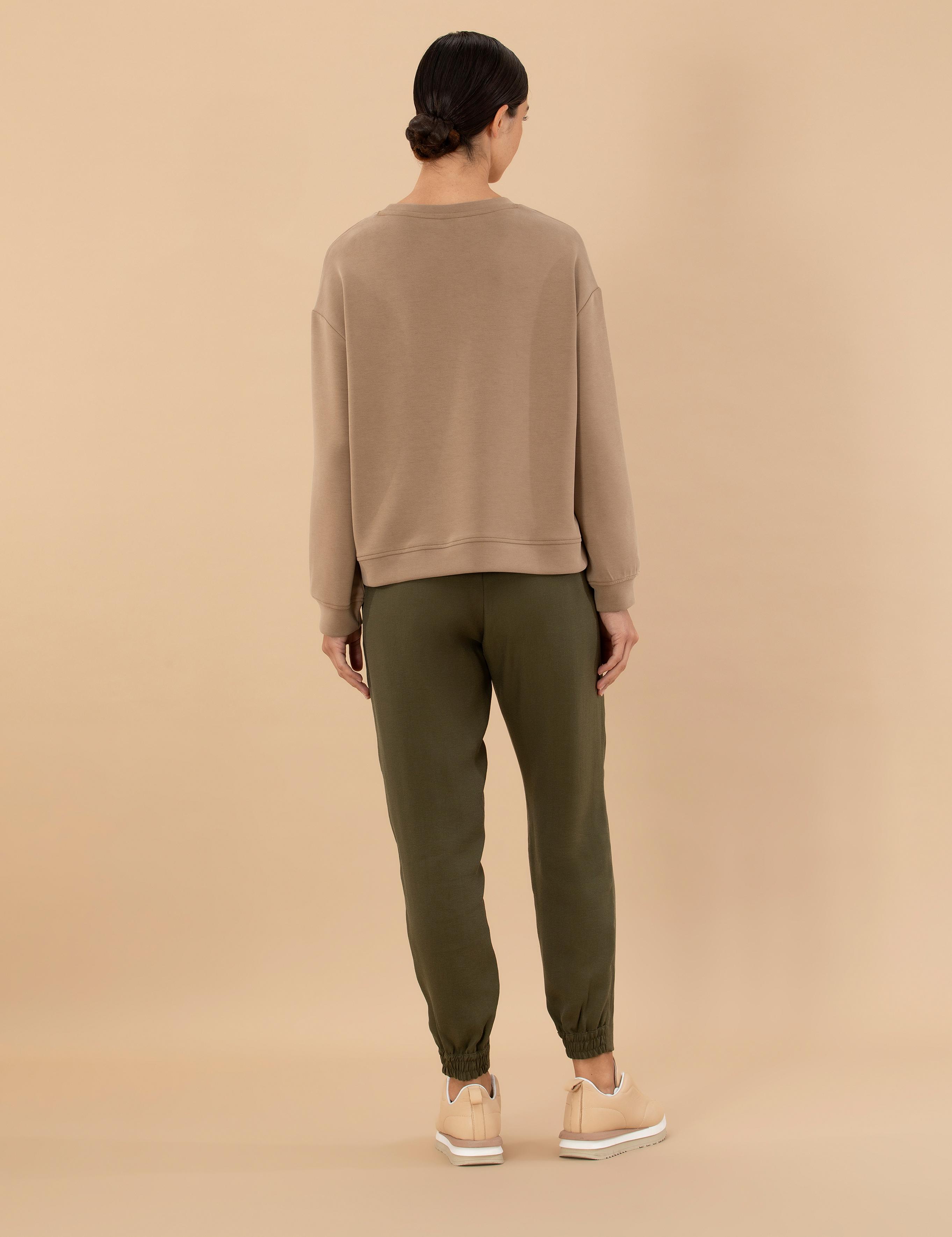 Kahverengi Carrot Fit Kumaş Pantolon