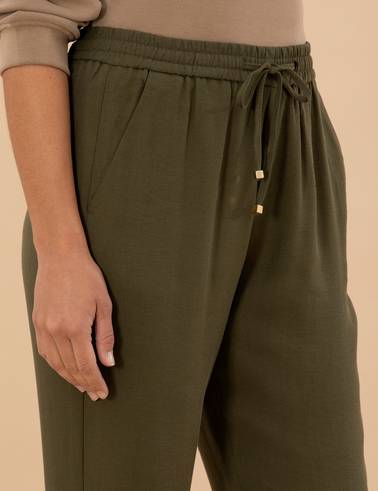 Kahverengi Carrot Fit Kumaş Pantolon