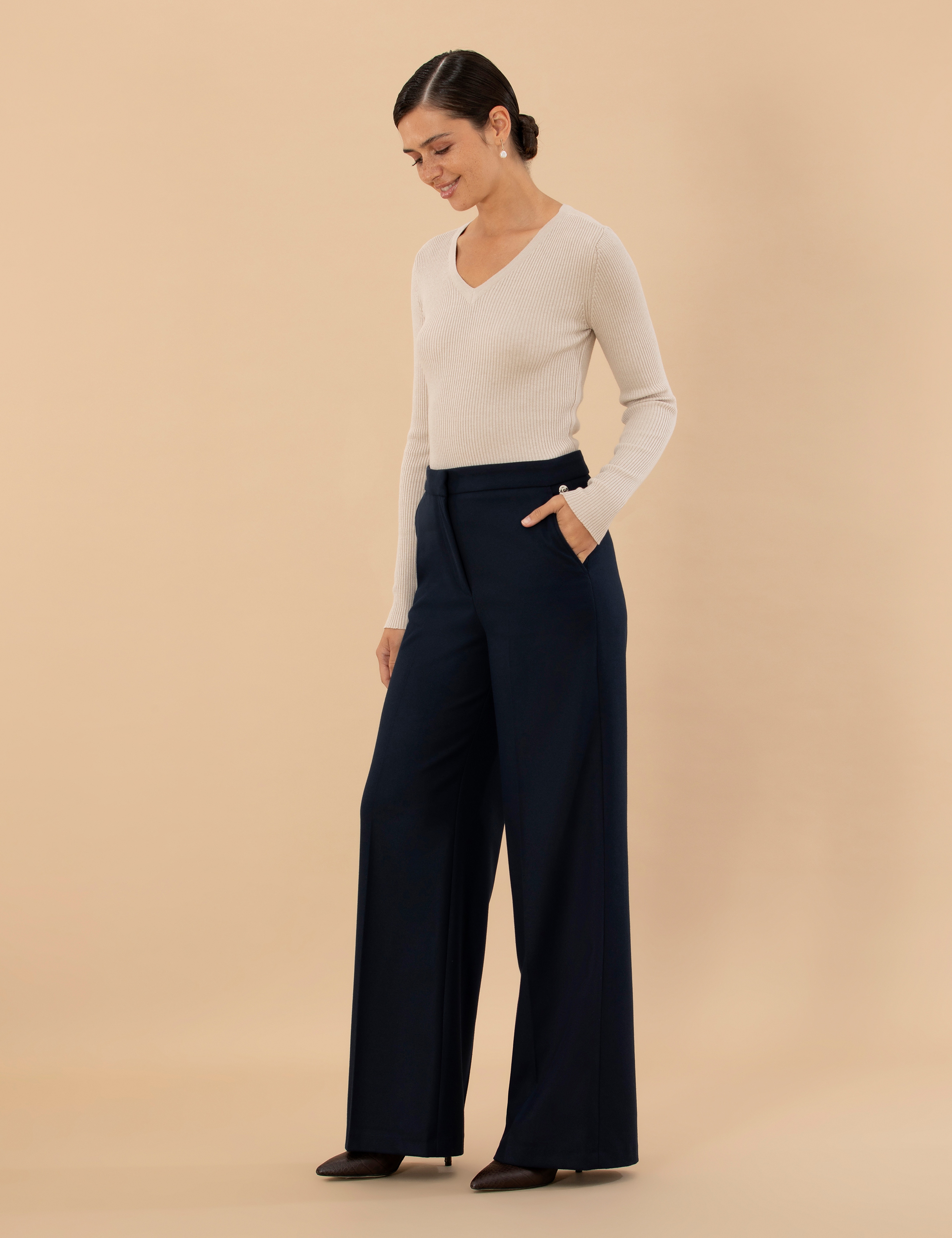 Lacivert Kumaş Pantolon - Image 3